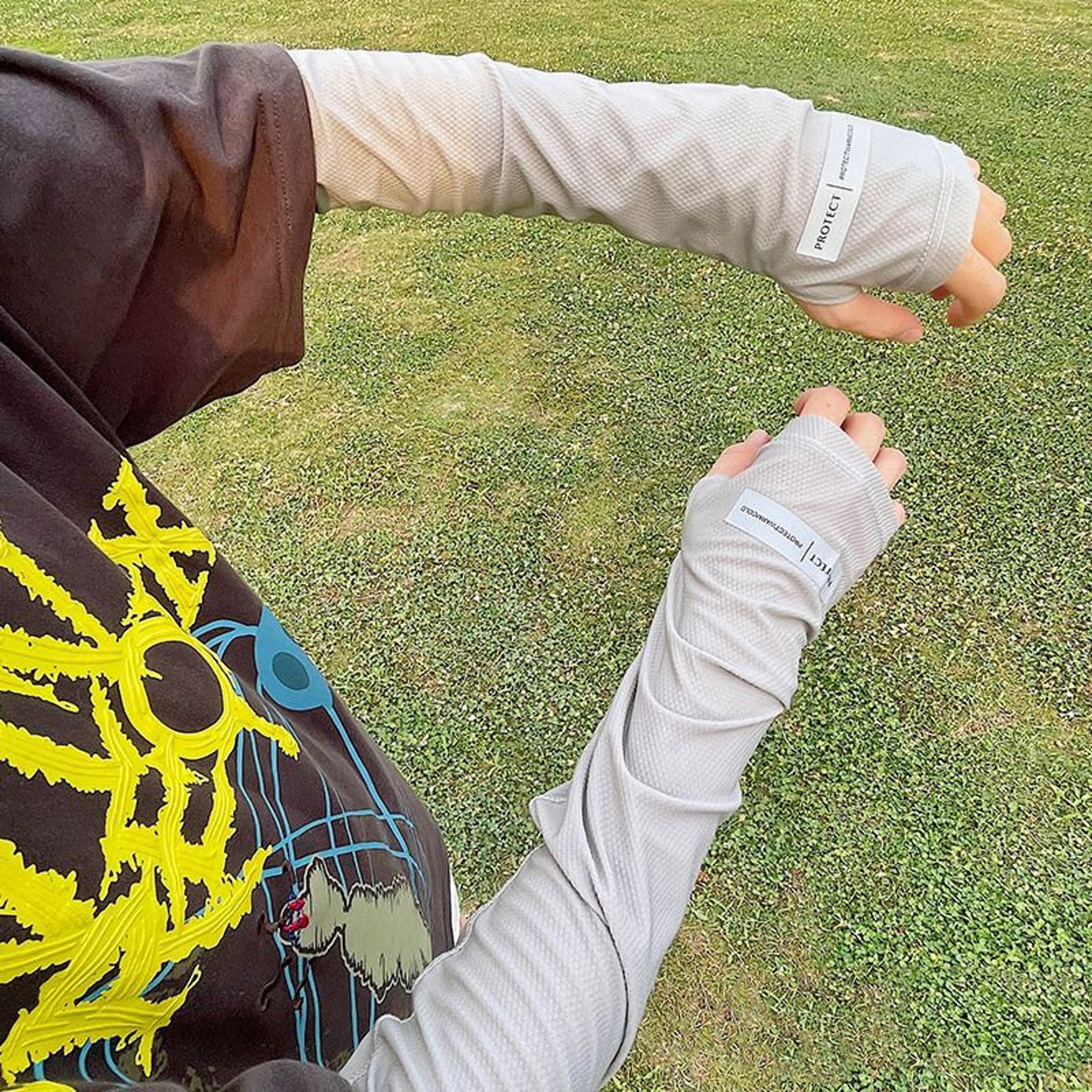 Large Size Ice Sleeves for Mens Sun Protection, Japanese Summer Outdoor UV Protection Loose Arm Sleeves for Driving – view 4