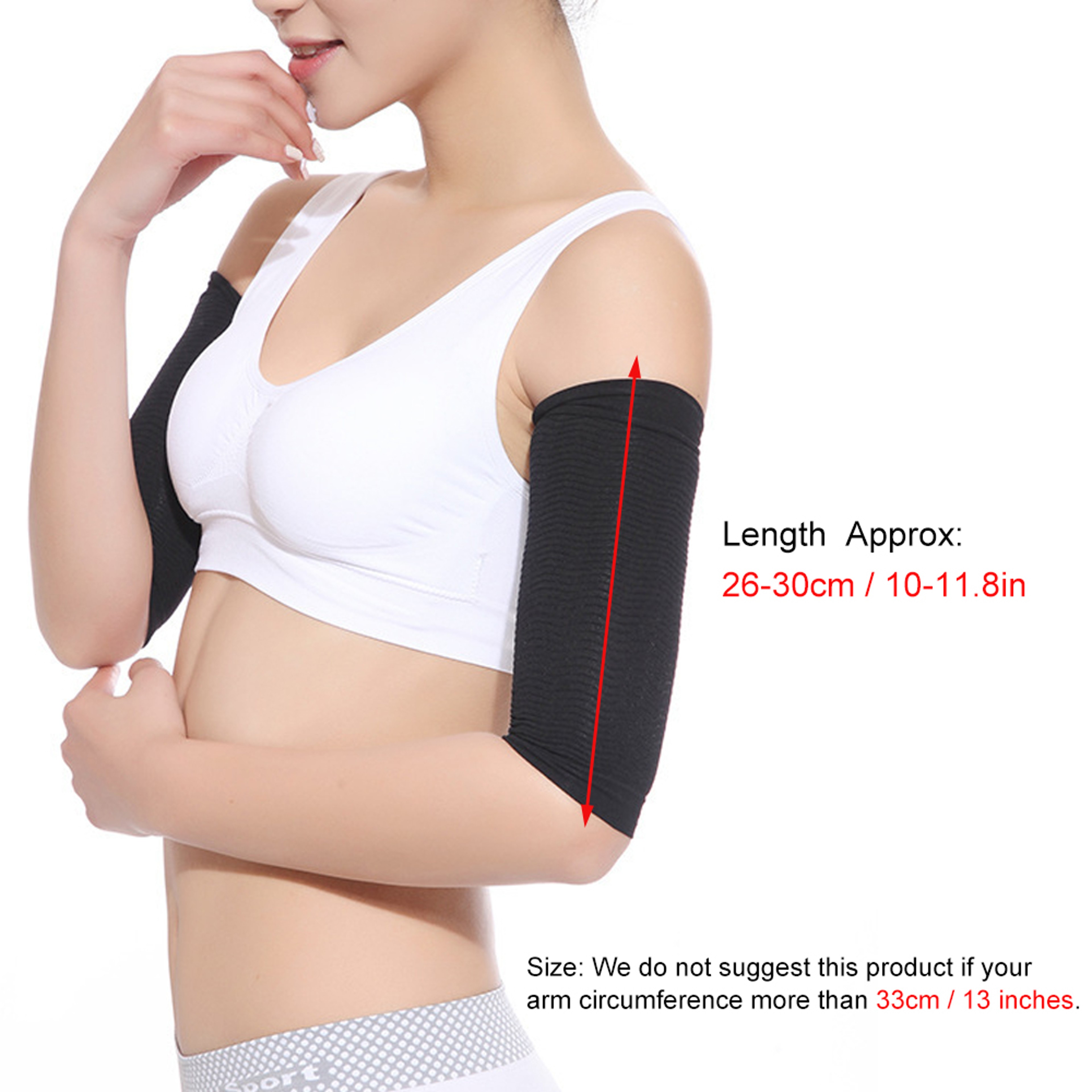 Arm Slimming Shaper Wrap for Women, Men Compression Sleeve for Weight Loss & Toning, Arm Fat Reduction for Sports & F – view 4