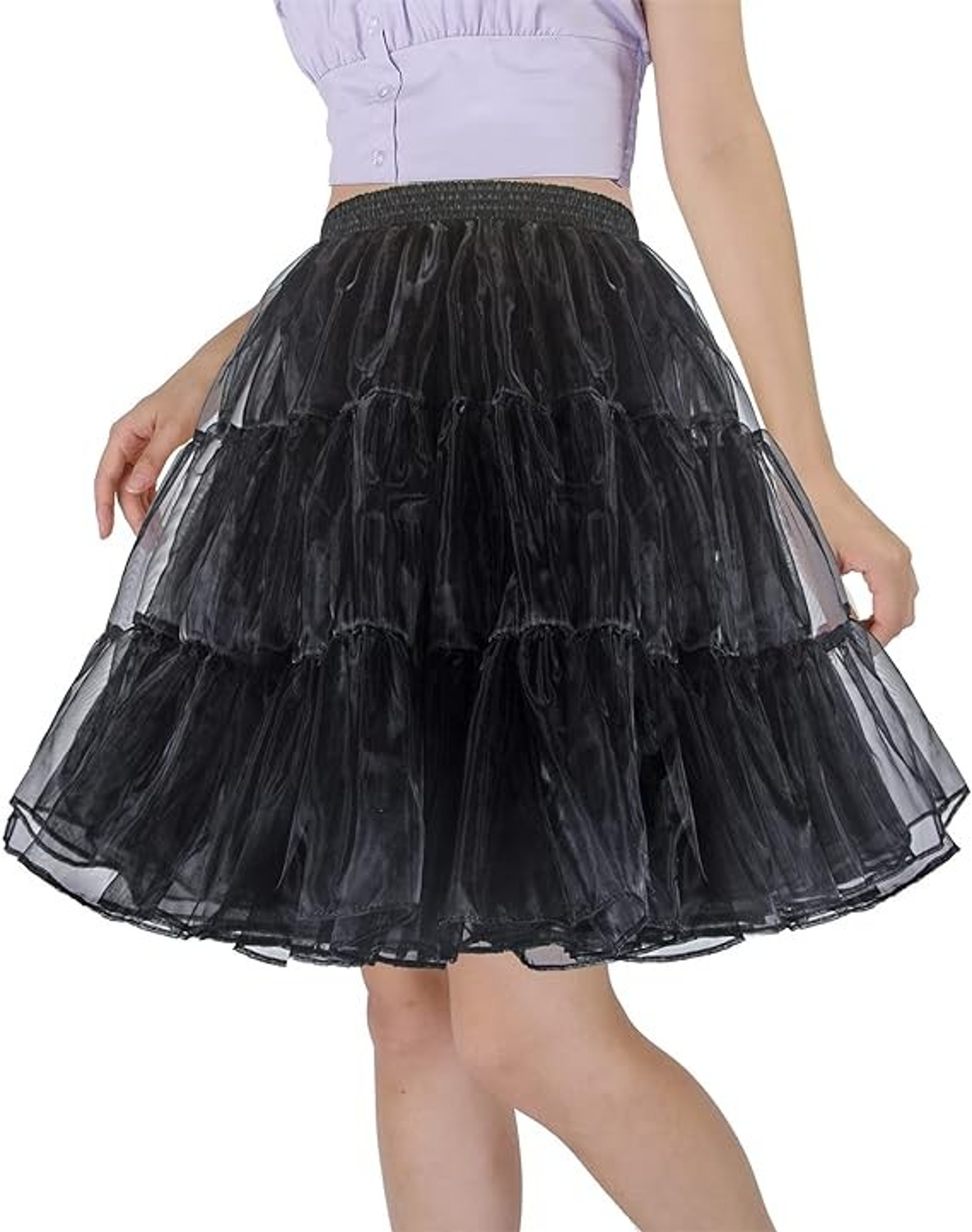 BABYONLINE Petticoat For Dresses Adult Crinoline Underskirt Tulle Bridal Slip Rockabilly Skirt Tutu 0