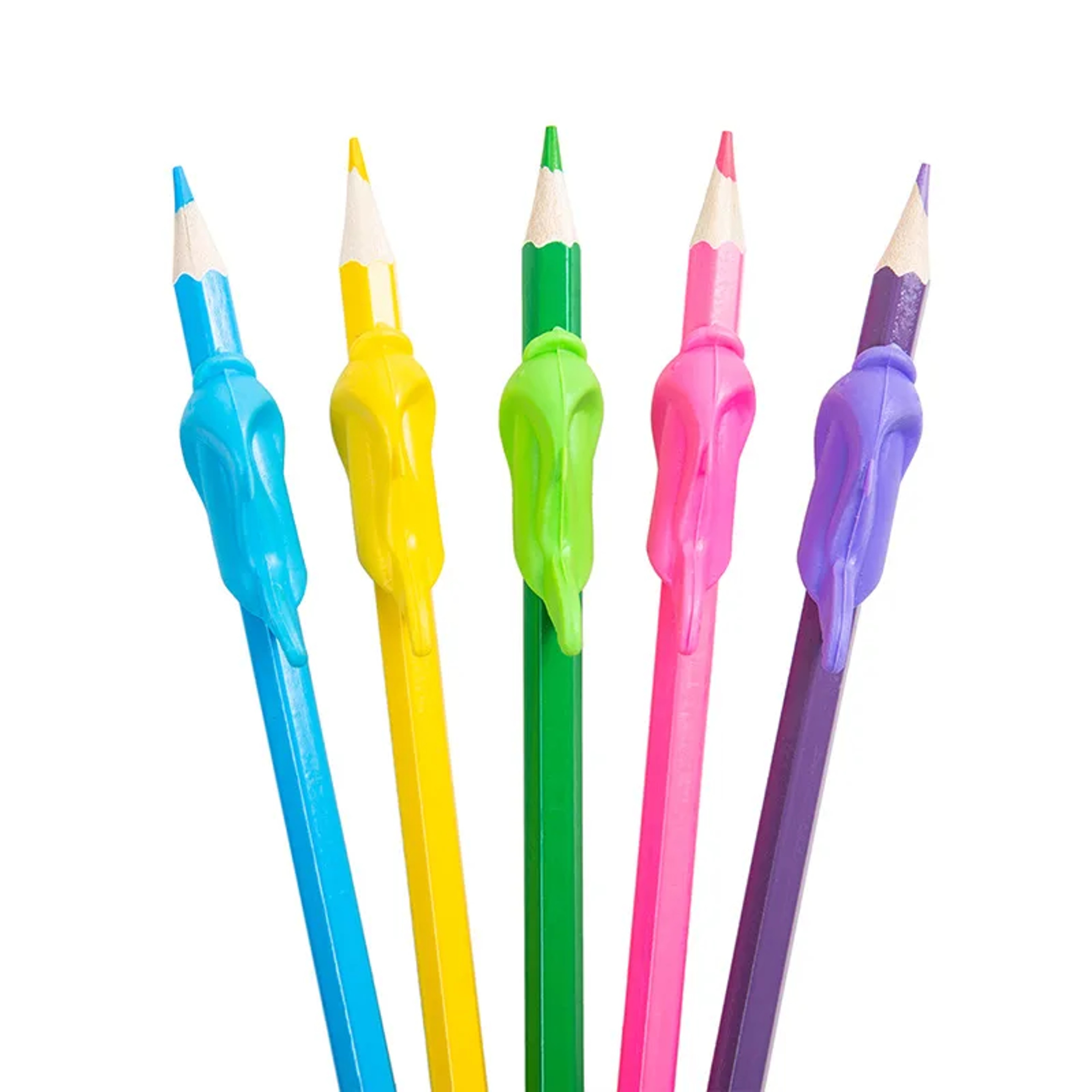 Kids Silicone Pen Holder Grip Tool, 10 pcs Fish Pencil Writing Aid, Baby Learning Correction Device Stationery – view 4