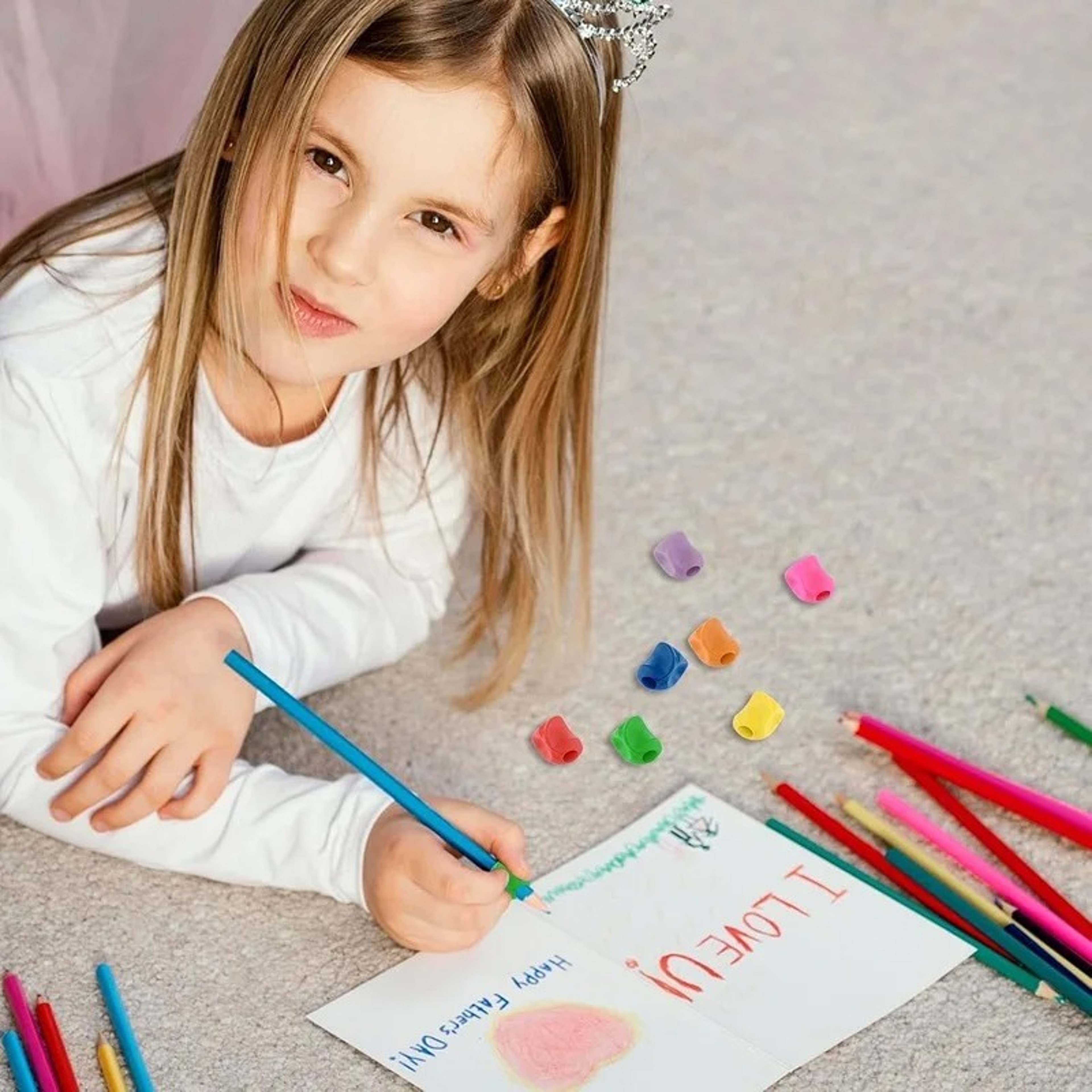Universal Ergonomic Writing Corrector Grip for Kids, 10pcs Handwriting Aid Pen Holder – view 6