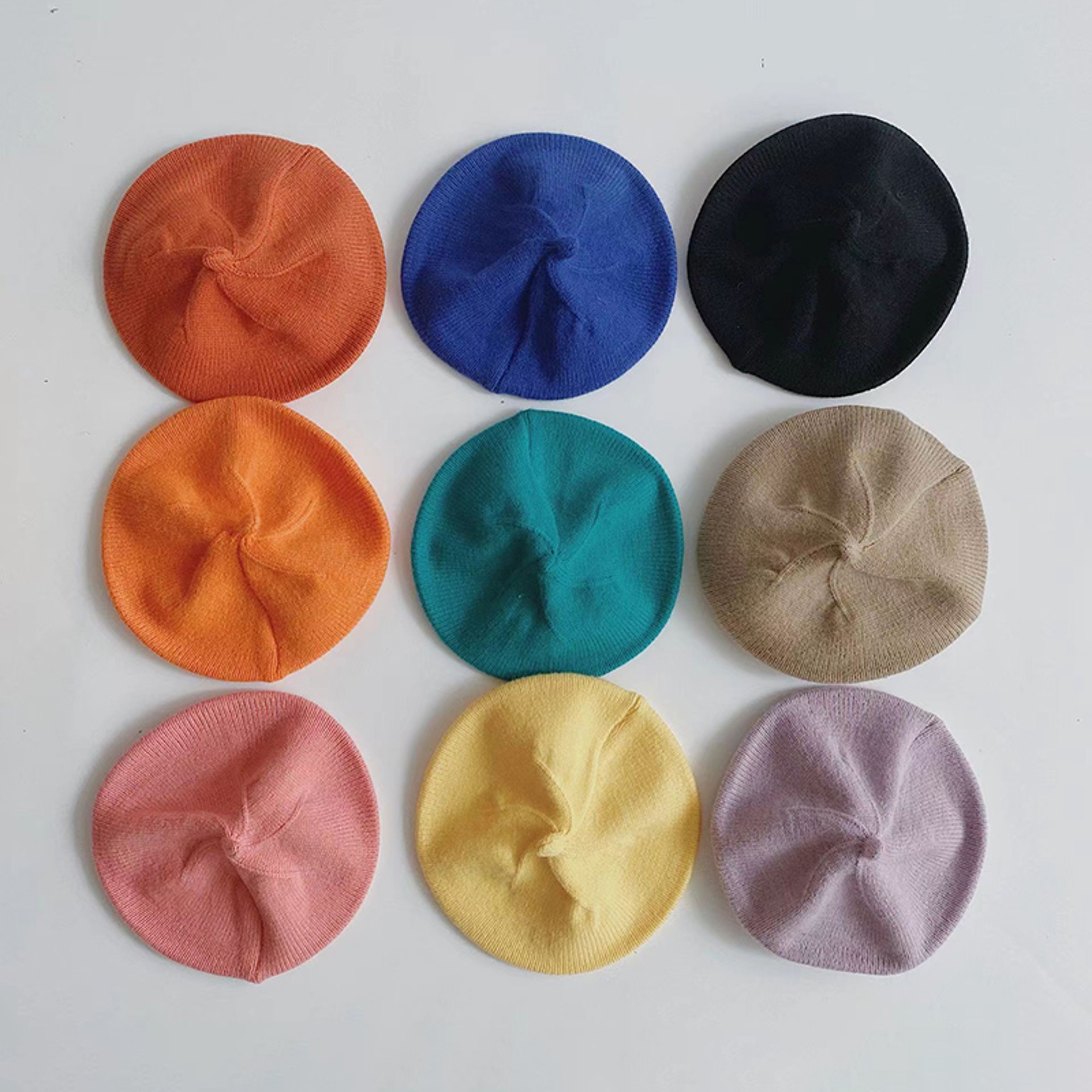Fashion Cute Baby Knitted Beret Hat Solid Color Winter Cap For Kids Autumn  Outdoor Bonnet Accessor 2
