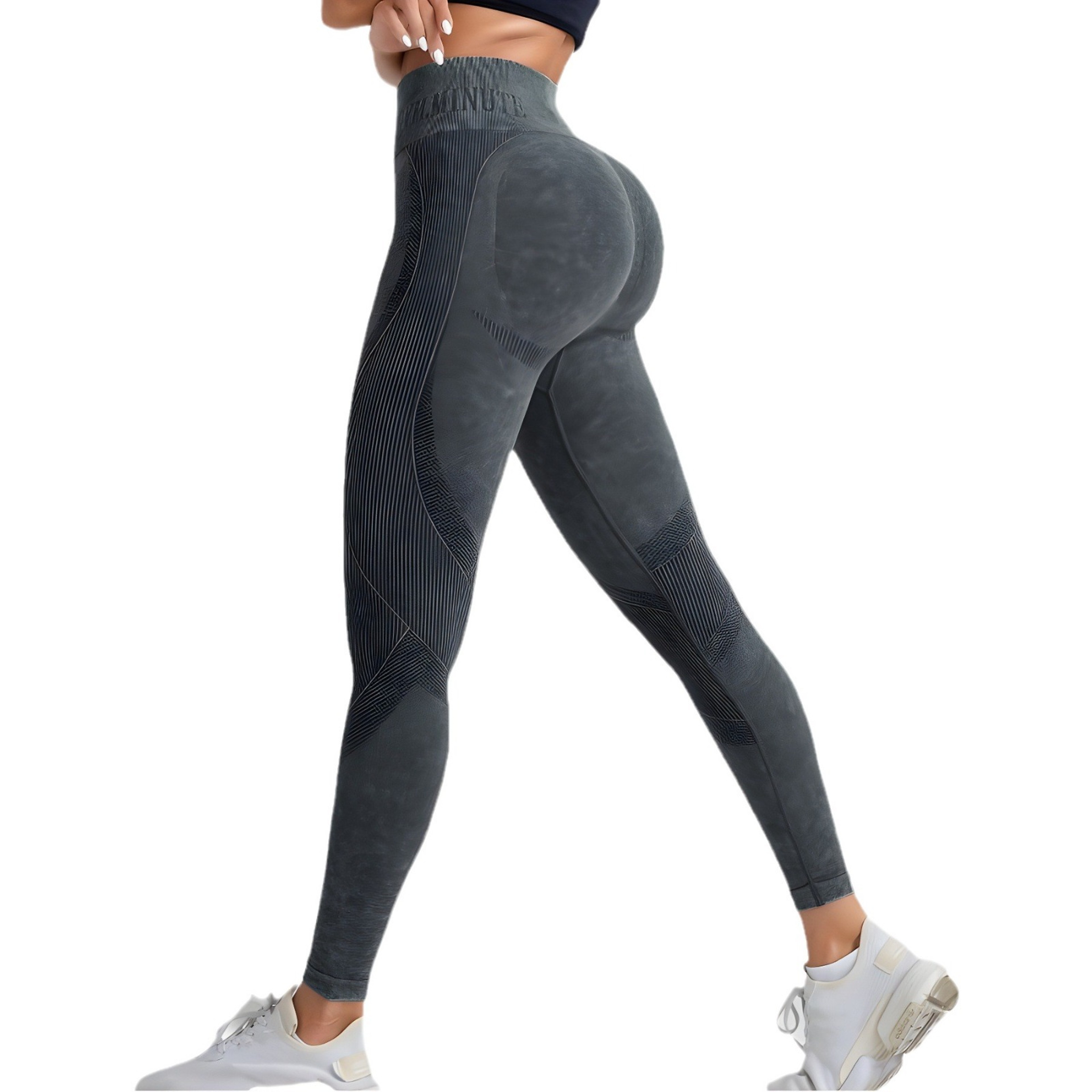 Hip Lifting Yoga Pants for Women, Seamless High Waist Exercise Leggings, Sand Washed Sports Tight – view 14