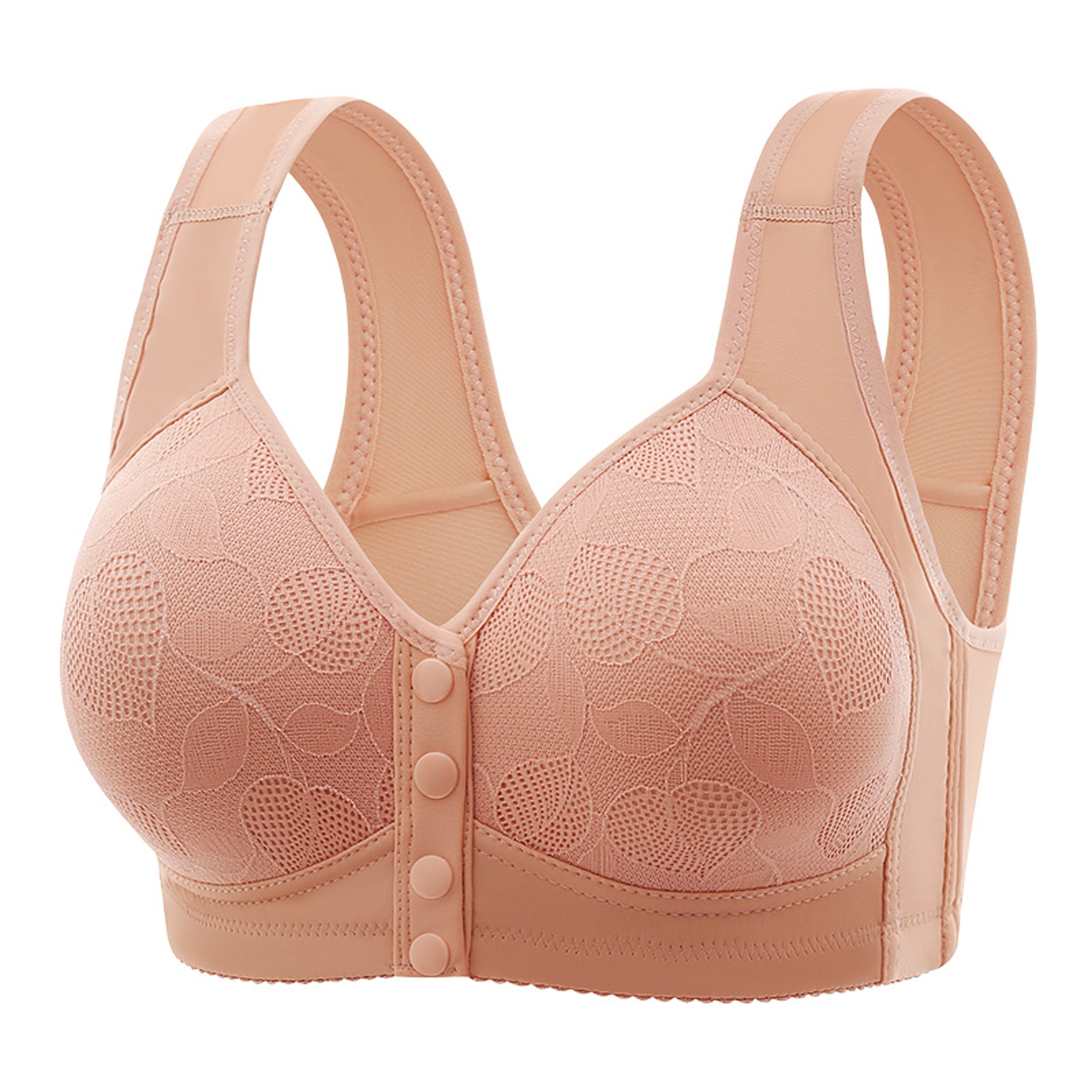 Comfortable Nursing Bra Front Open Button Maternity Bra Traceless Thin Steel Ring Free For Pregnant 2