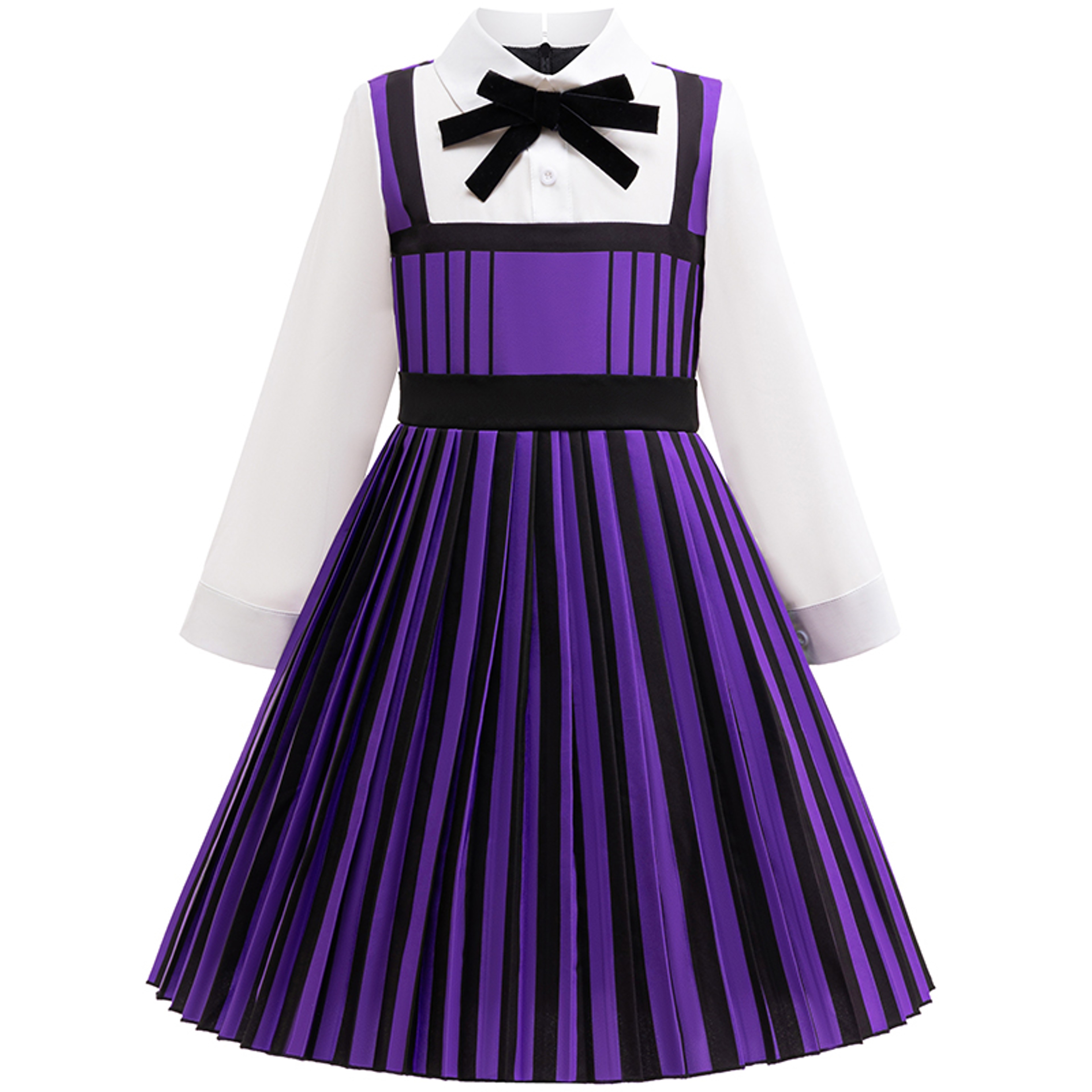 Wednesday and Enid Sinclair Cosplay Costume, 2 Pcs Girl Dress Set, for Halloween Carnival, Birthday Party Performance, K – view 5