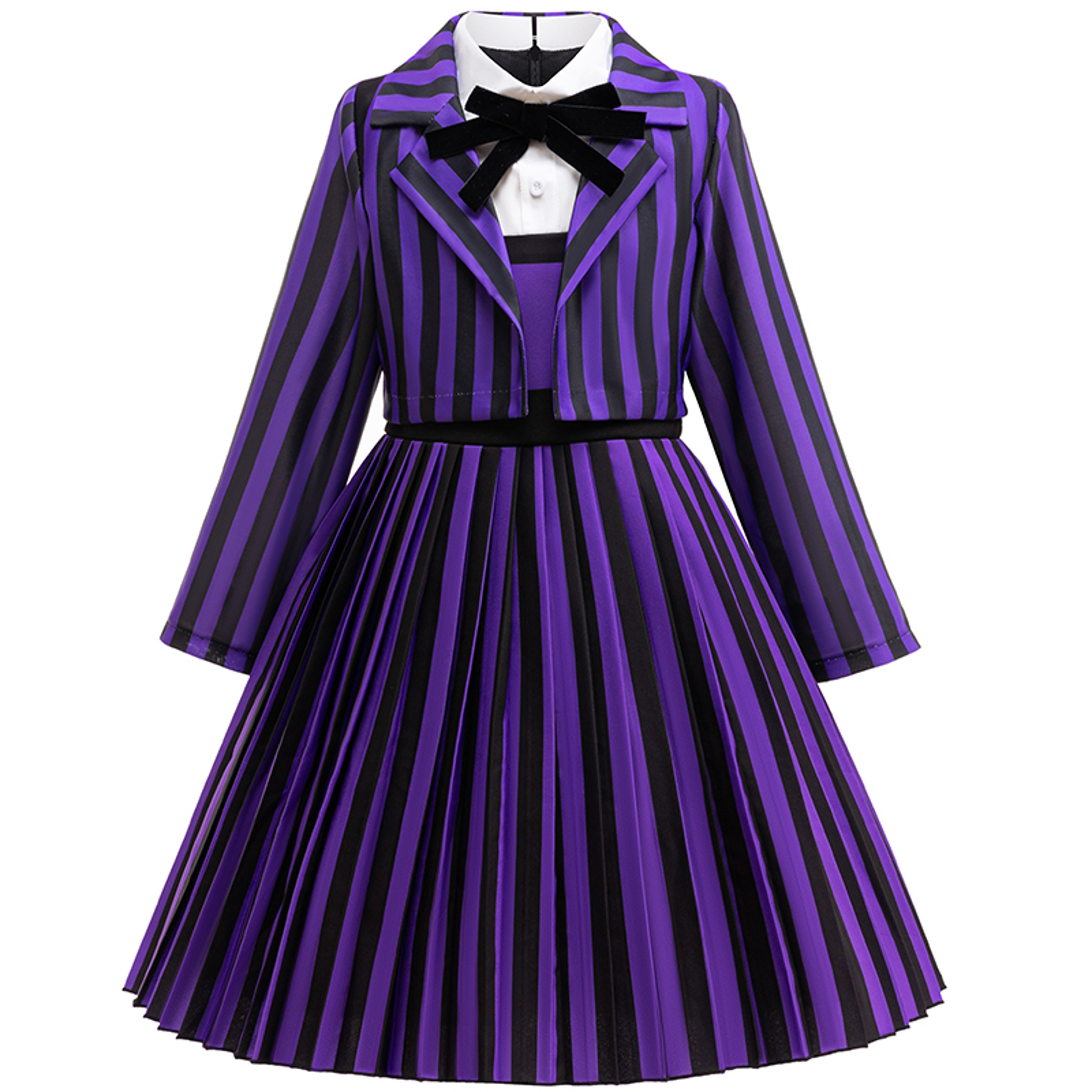 Wednesday and Enid Sinclair Cosplay Costume, 2 Pcs Girl Dress Set, for Halloween Carnival, Birthday Party Performance, K – view 7