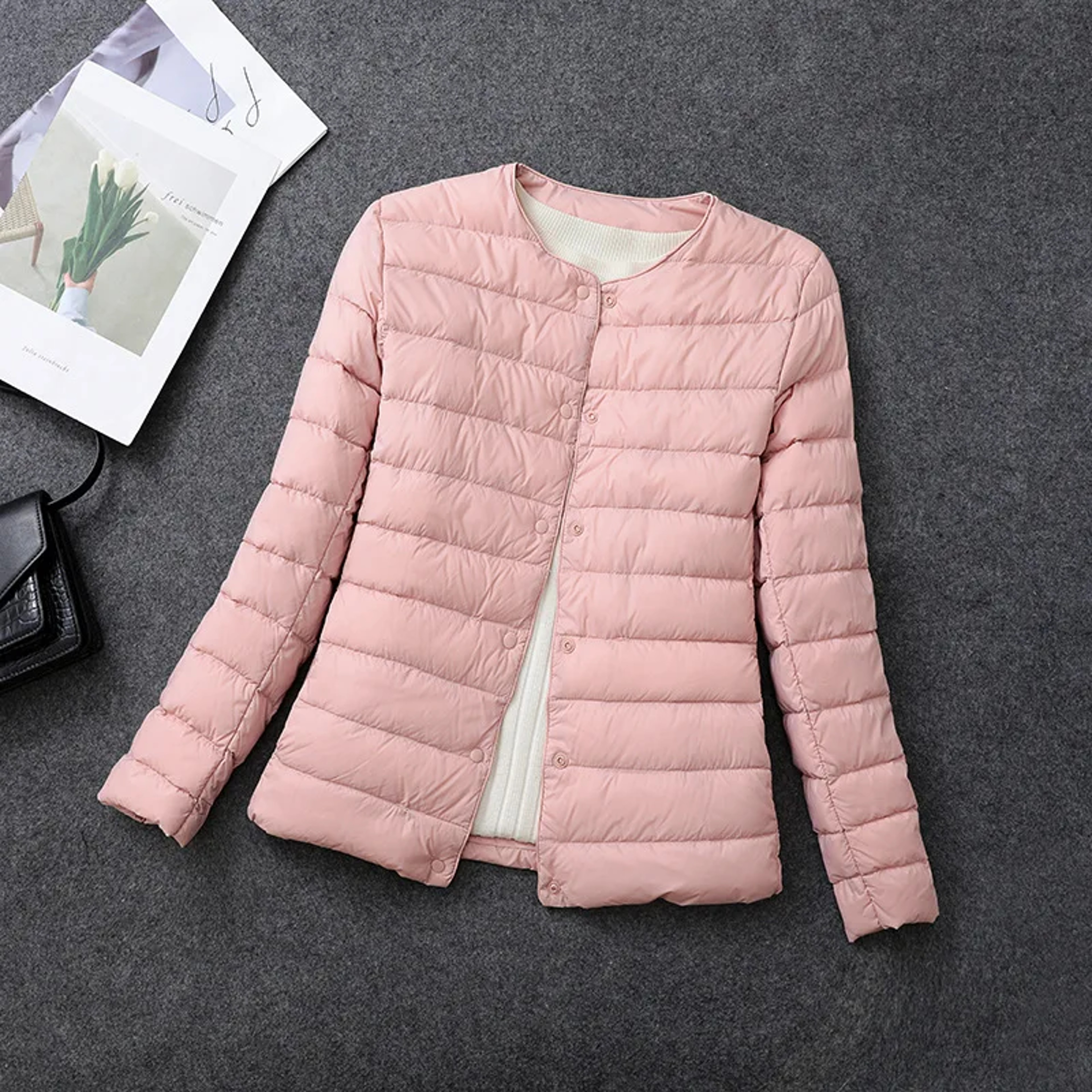 Womens Lightweight Down Jacket Matt Fabric Windbreaker Parka Warm Duck Down Coat 2