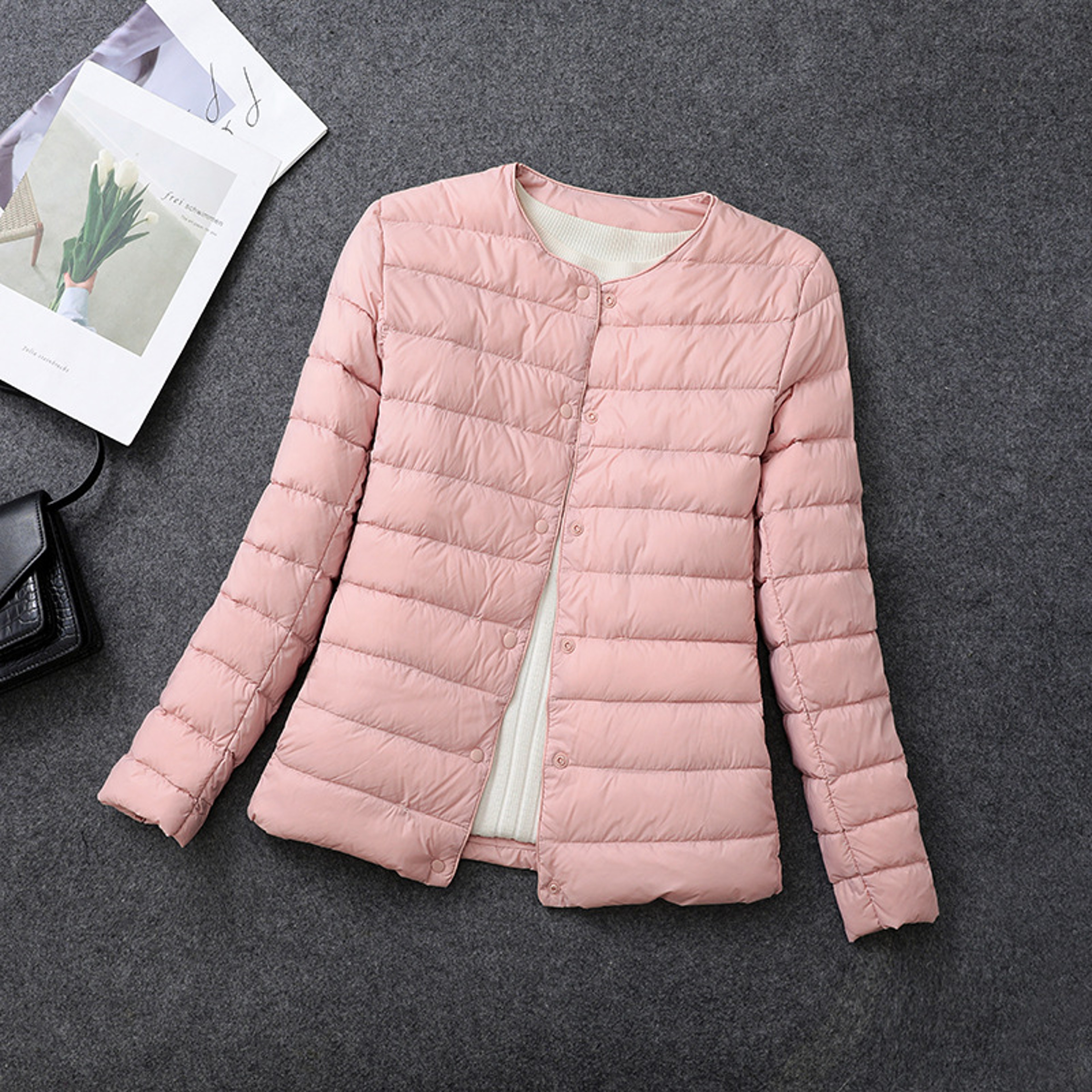 Womens Lightweight Down Jacket Matt Fabric Windbreaker Parka Warm Duck Down Coat 10