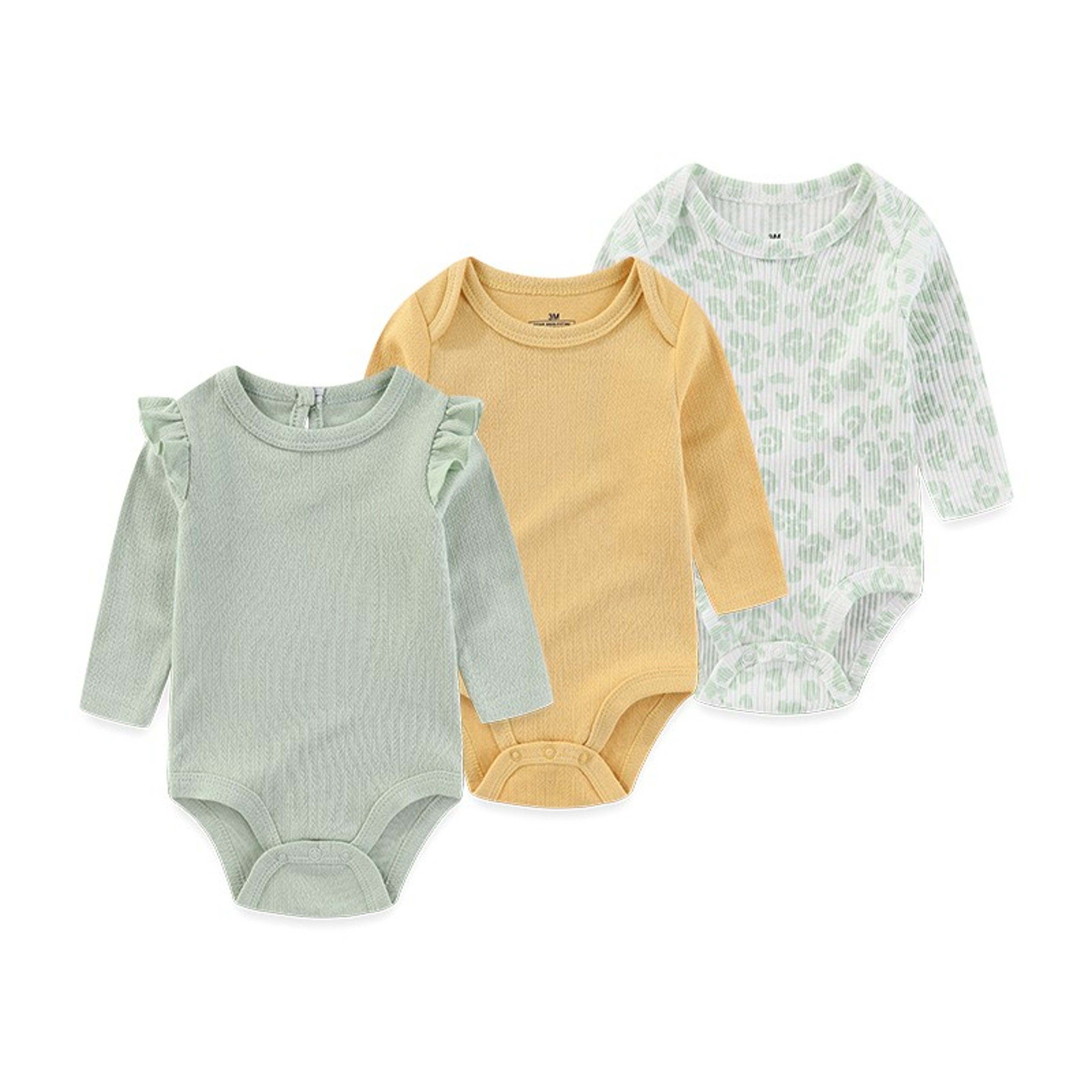 3 Pcs Newborn Bodysuit Set, 100% Cotton Soft Infant Onesies, Cartoon Long Sleeve Baby Boy Girl Clothes – view 19