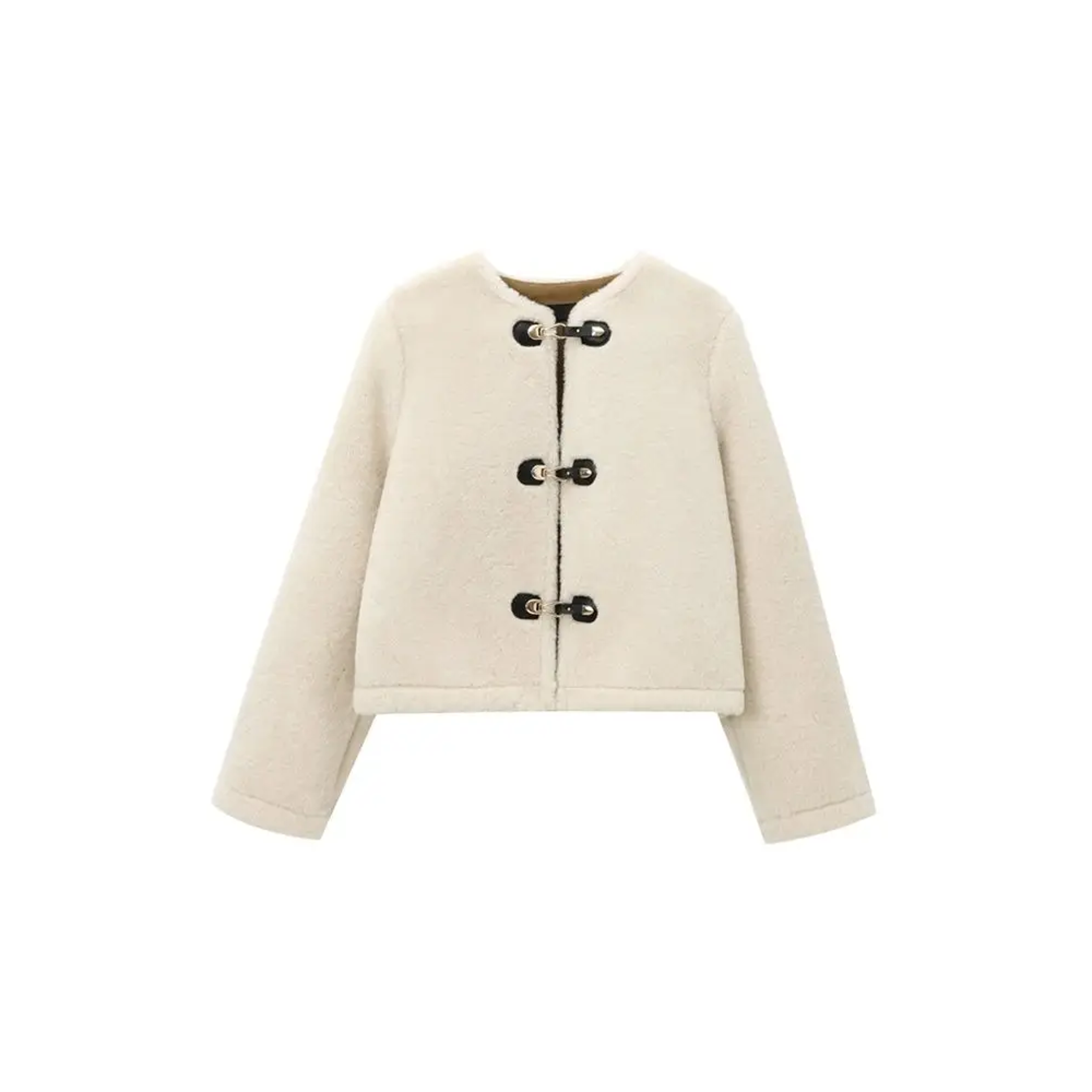 Autumn New Women's Faux Fur Jacket, Thick Fashion Coat, Warm Long Sleeve Outerwear with Front Toggle, Chic Tops – view 1