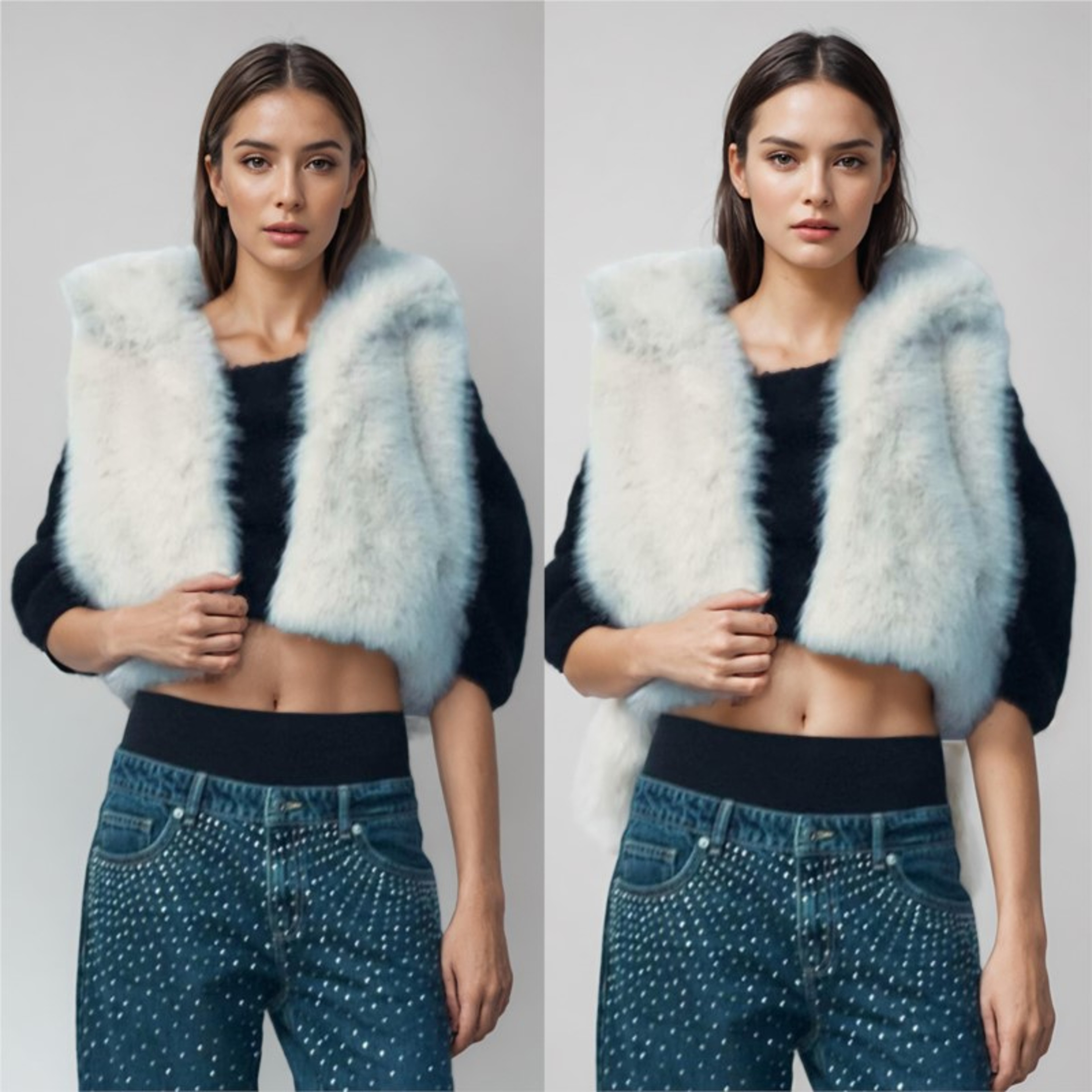 Women's Faux Fur Vest, Winter Street Style, Casual Outerwear Top for Cold Days – view 3