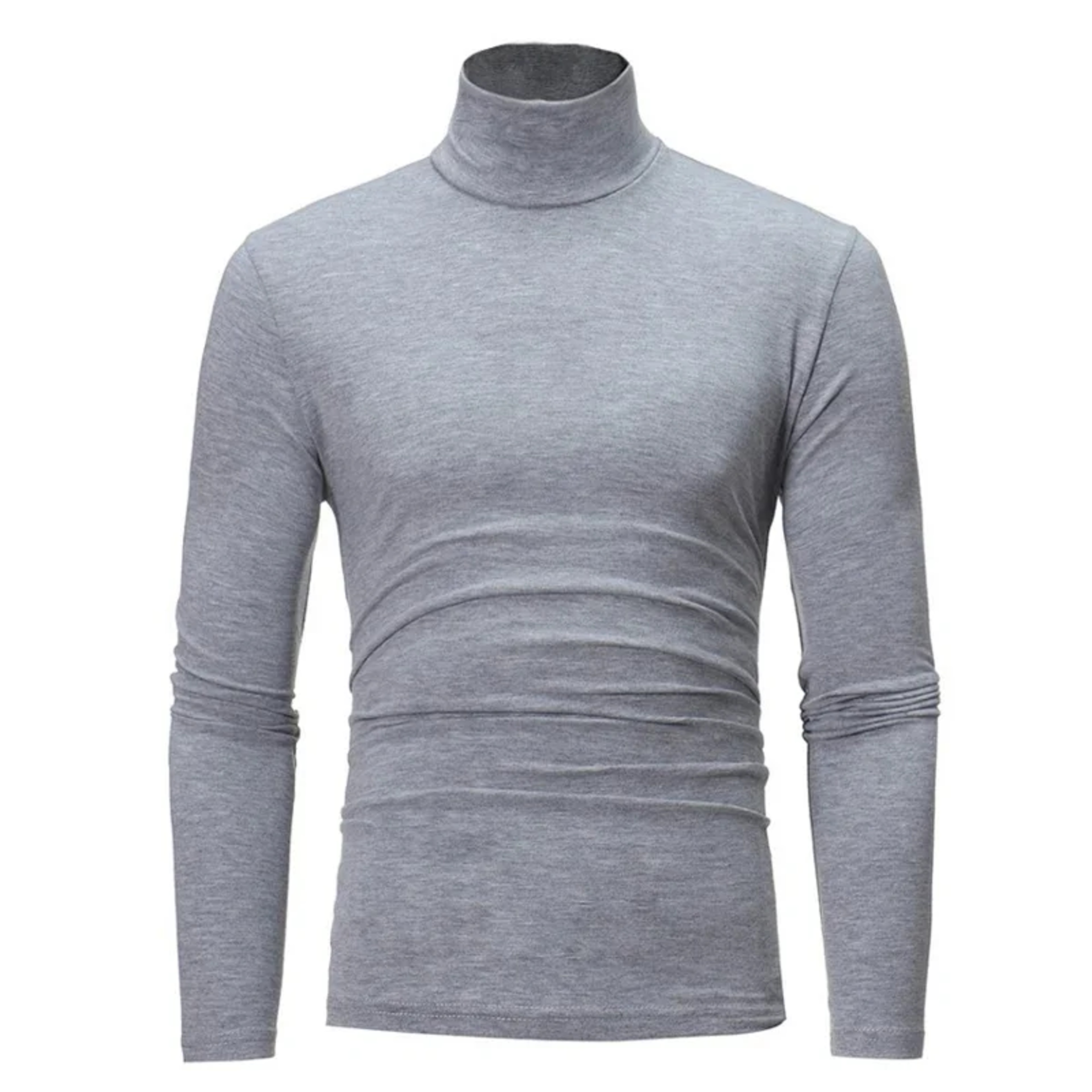 Men's Turtleneck Sweater, Thin Knitted Pullover for Spring and Autumn, Cotton Clothing in Black and White Tops – view 5