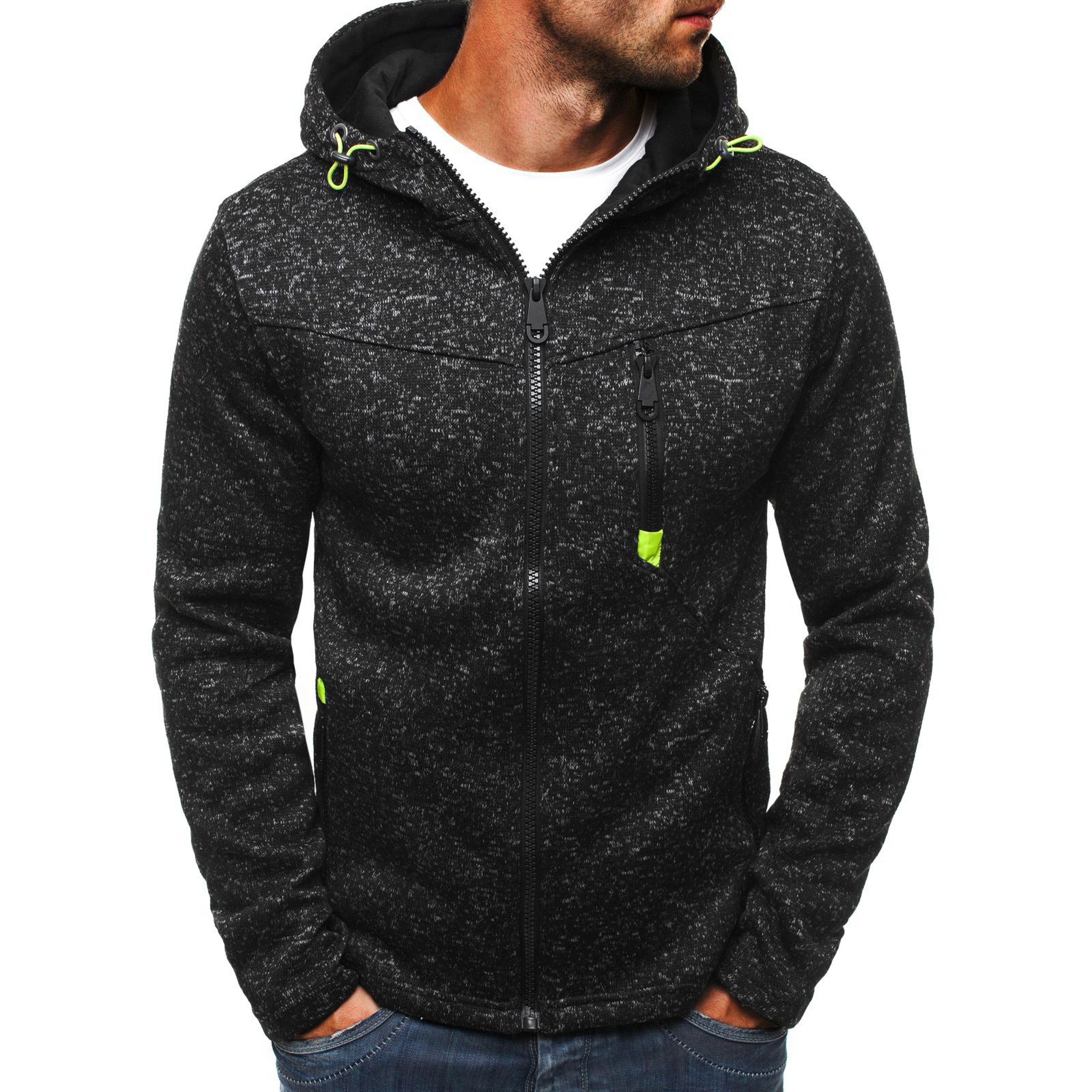 Mens Jacquard Hoodie Premium Fleece Pullover Brand Hooded Sweatshirt For Men Comfort Fit Streetwear 3