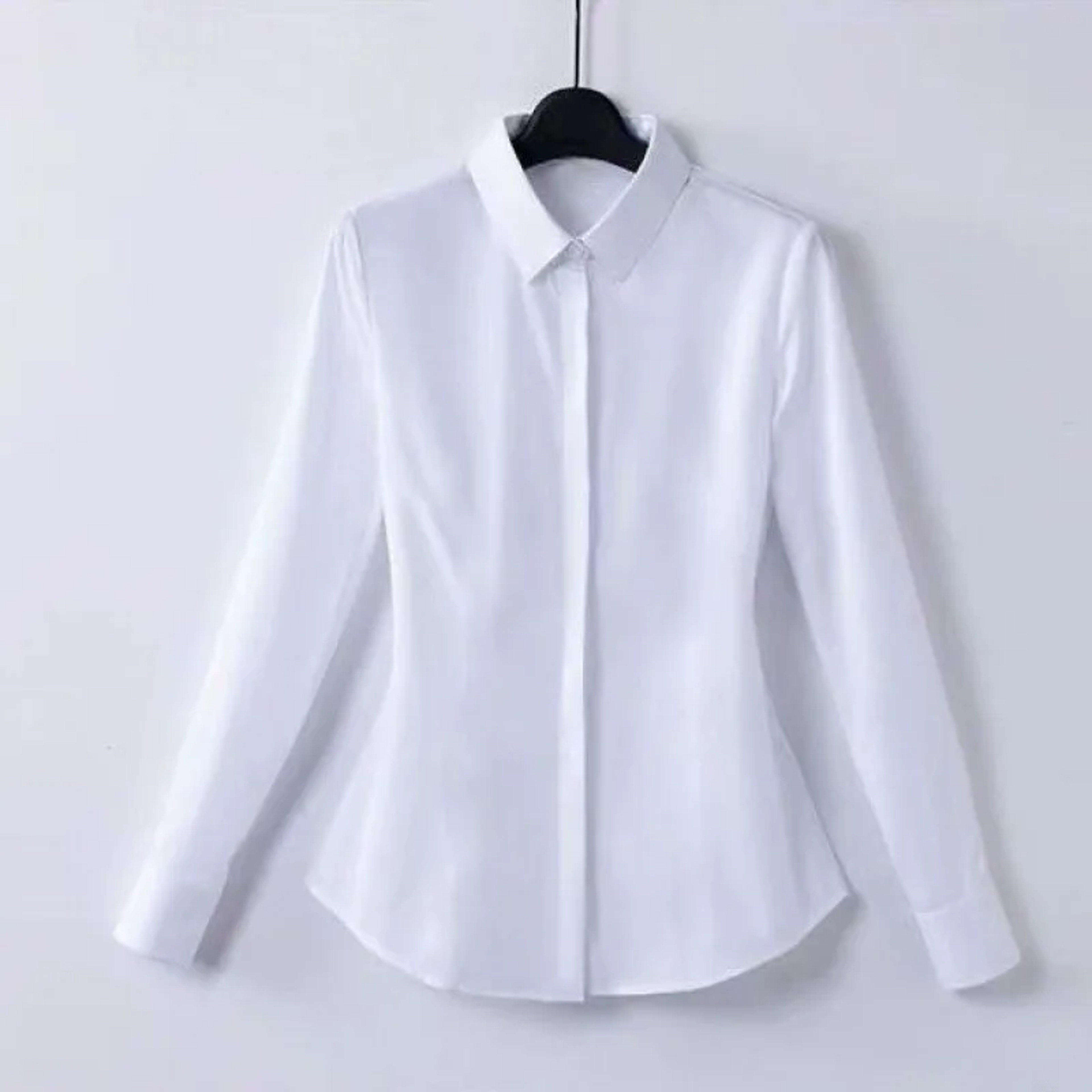 Professional Womens Short Sleeve Black Shirt High Elasticity Business Casual Workwear New Summer St 1