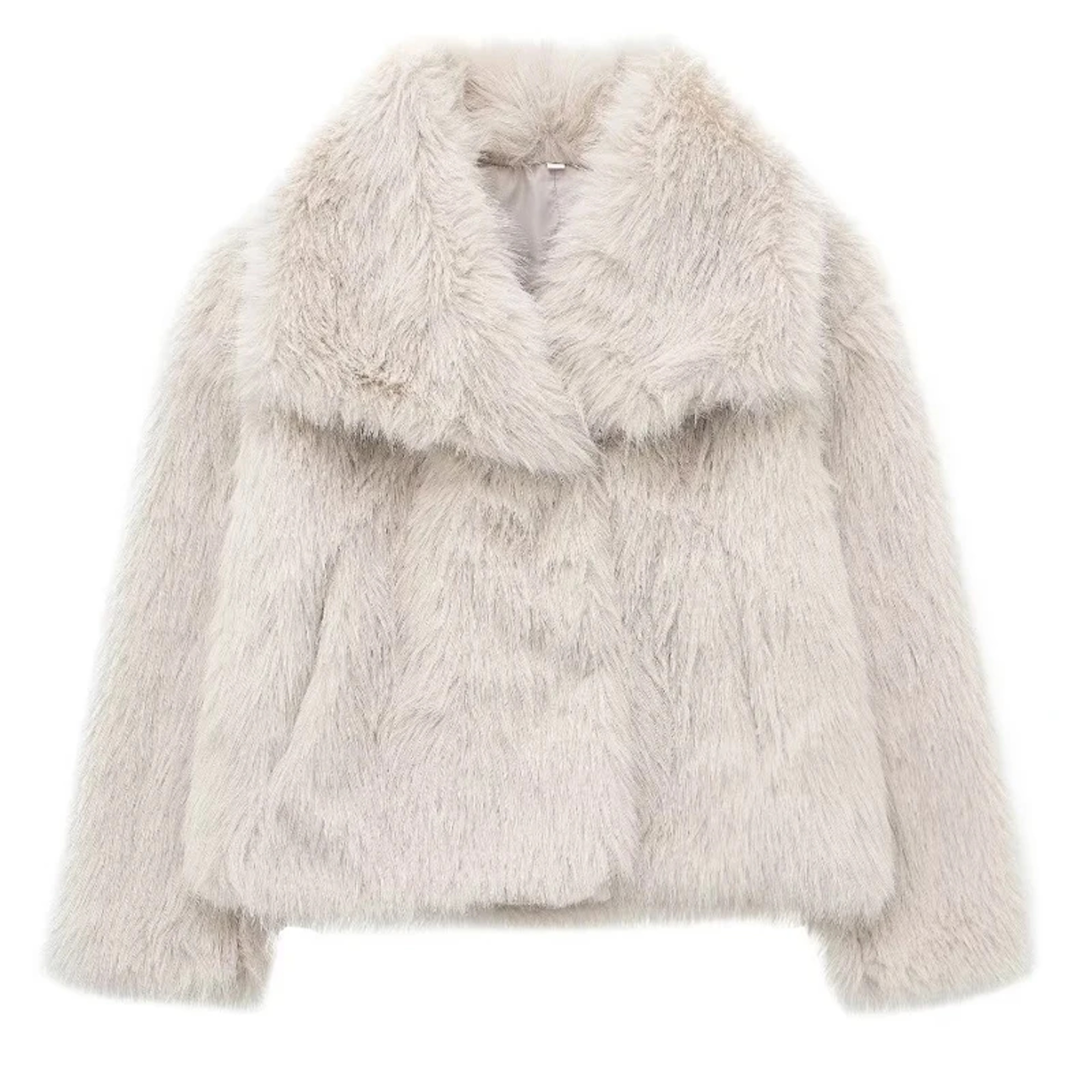 Luxurious Winter Faux Fur Coat For Women Warm Plush Fluffy Jacket Autumn Outerwear In Red Gray Blac 2