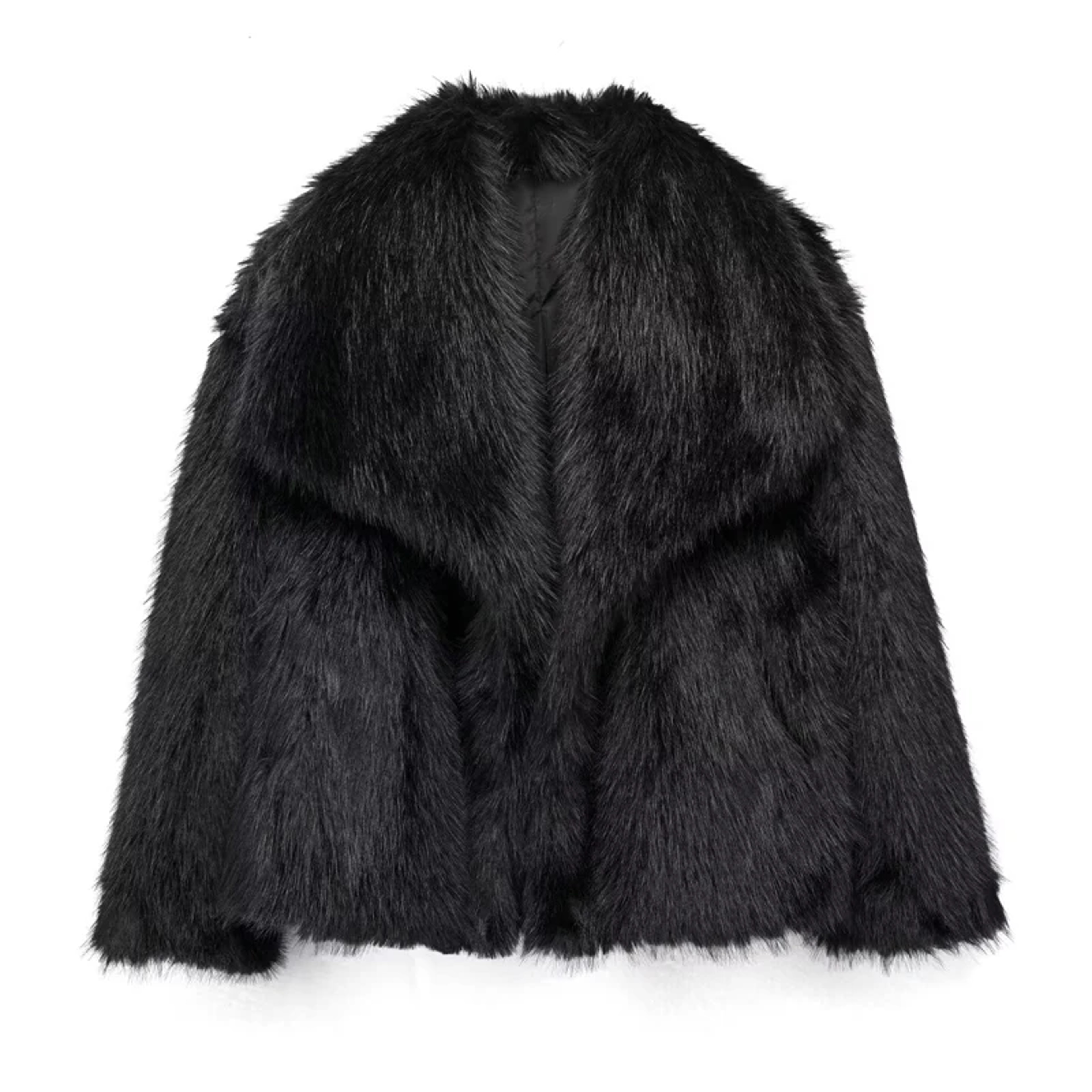 Luxurious Winter Faux Fur Coat For Women Warm Plush Fluffy Jacket Autumn Outerwear In Red Gray Blac 3