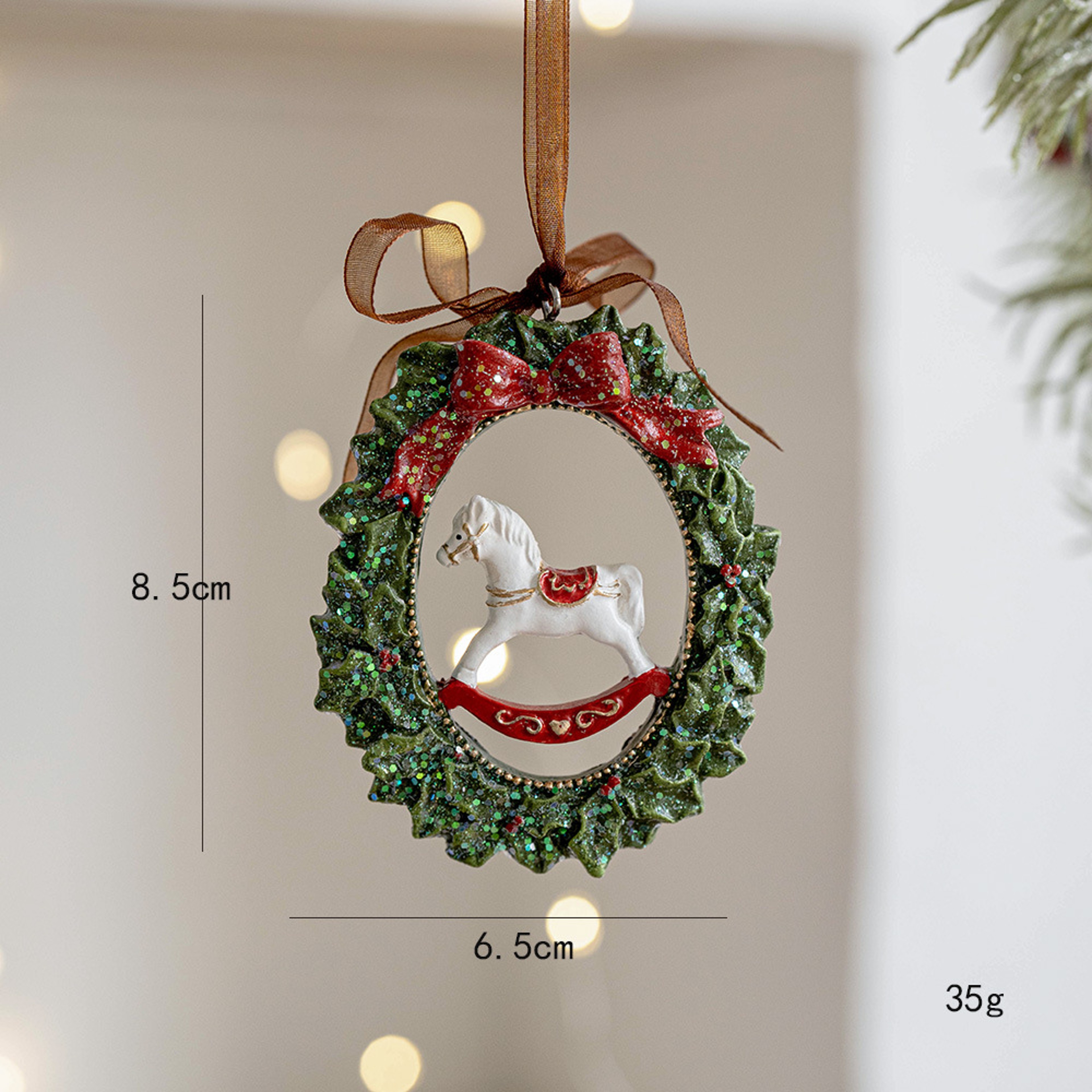 Three-dimensional Christmas Tree Pendant, Retro Bell Resin Pendant, New Christmas Decoration, Holiday Decorative Gift – view 11