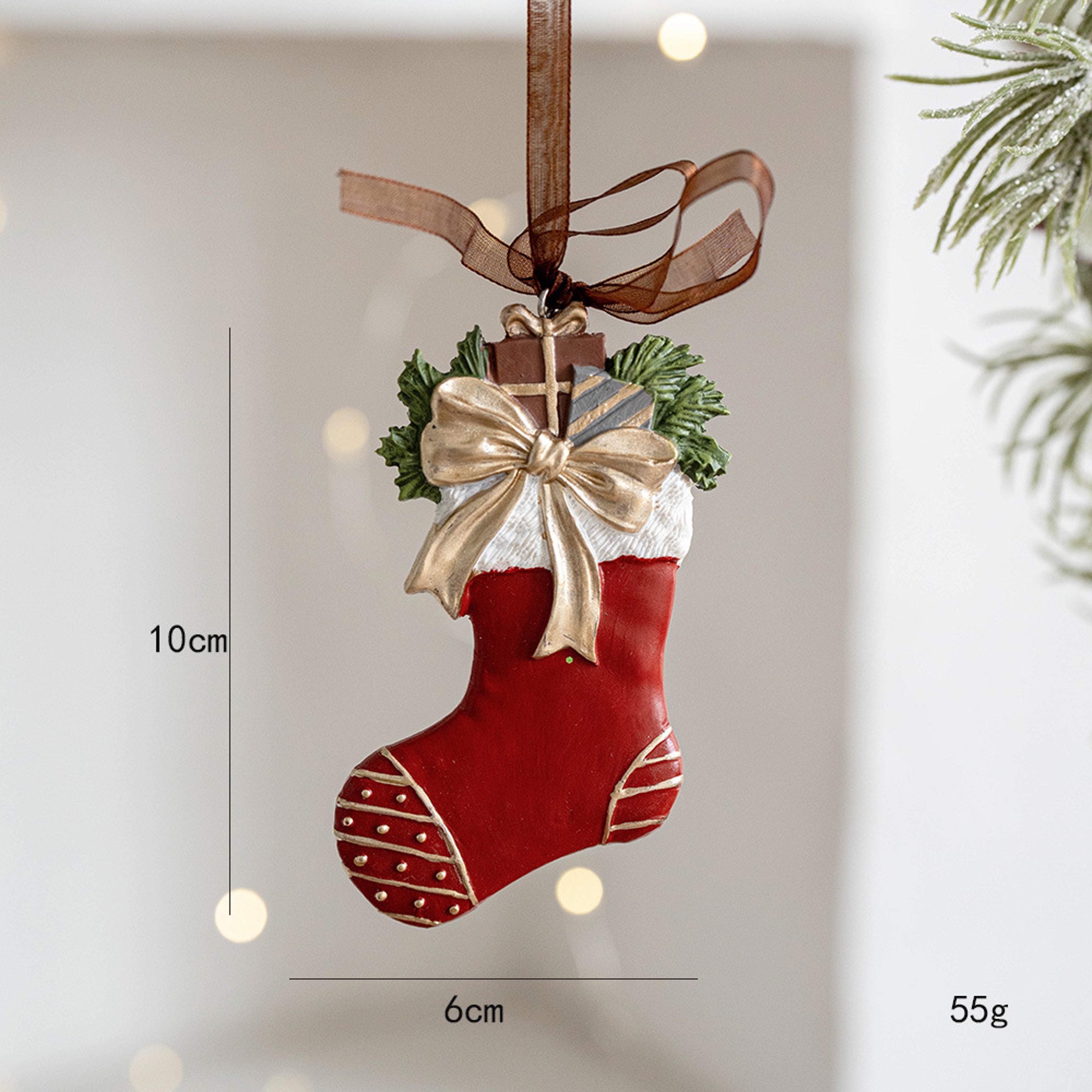 Three-dimensional Christmas Tree Pendant, Retro Bell Resin Pendant, New Christmas Decoration, Holiday Decorative Gift – view 20