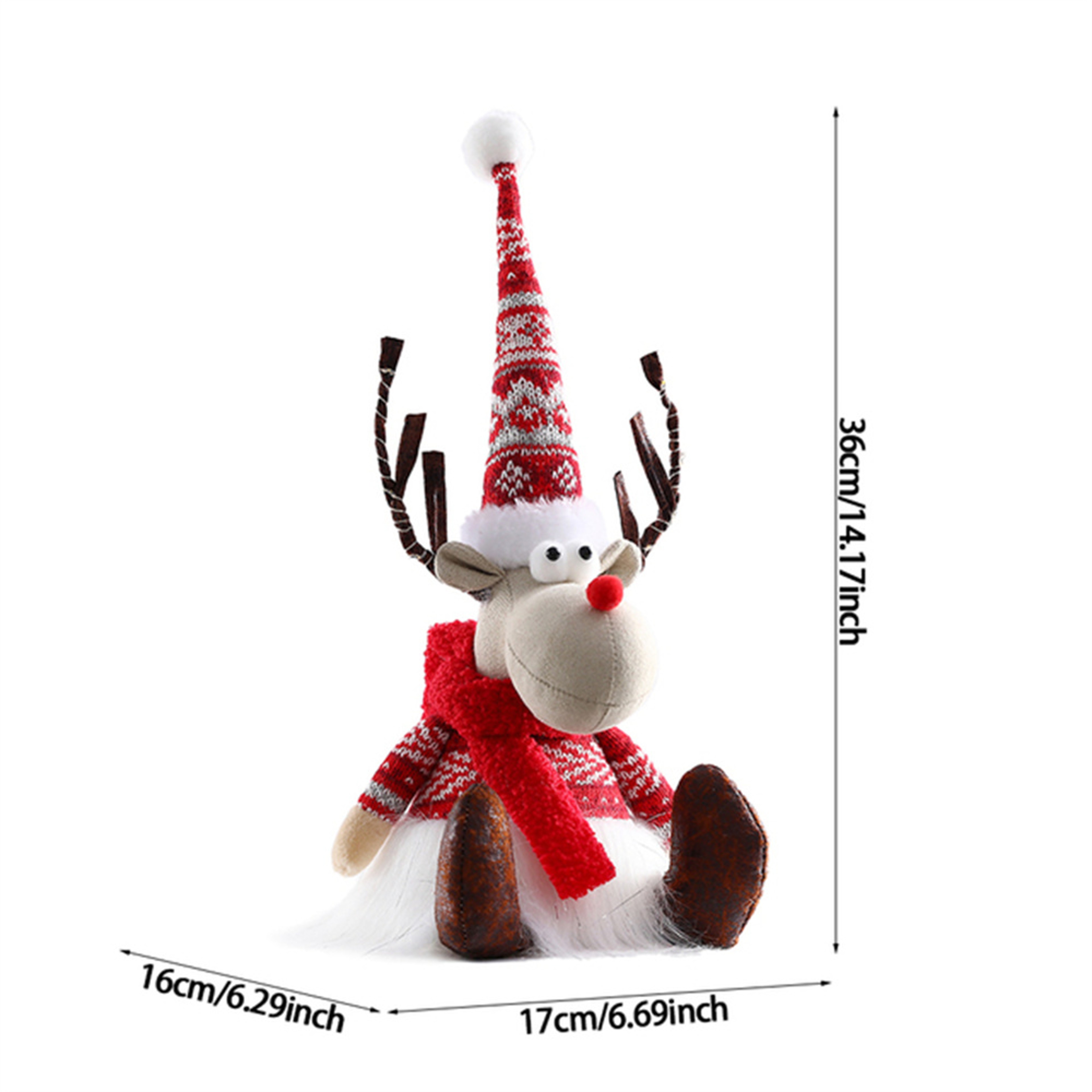 Dolls Navidad Figurine Ornaments, Christmas Large Standing Elk, With Lights Reindeer, Gift New Year Home Decor – view 20