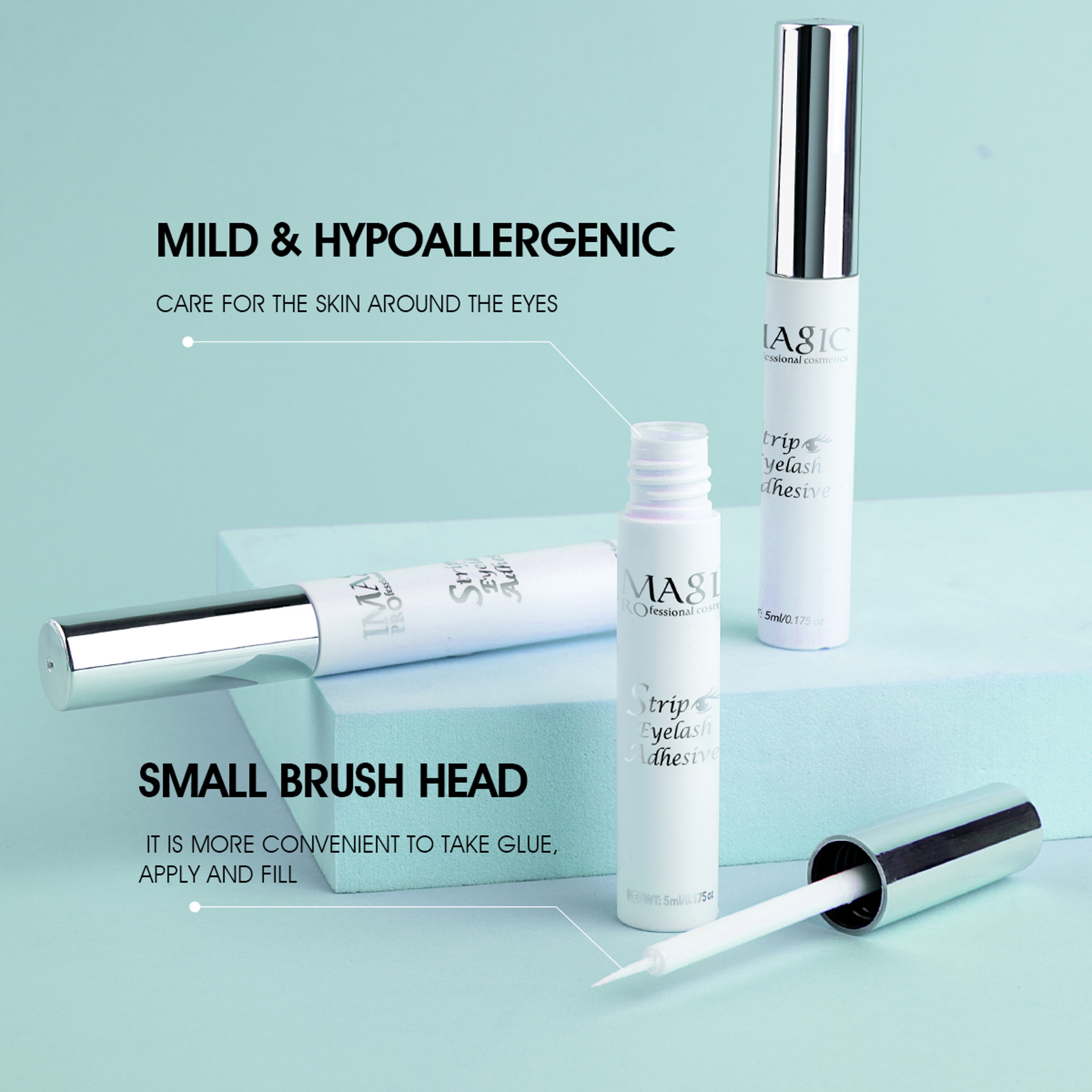 Waterproof False Eyelash Extension Glue Fast Dry Long Lasting Strong Transparent Eyelash Primer No  3