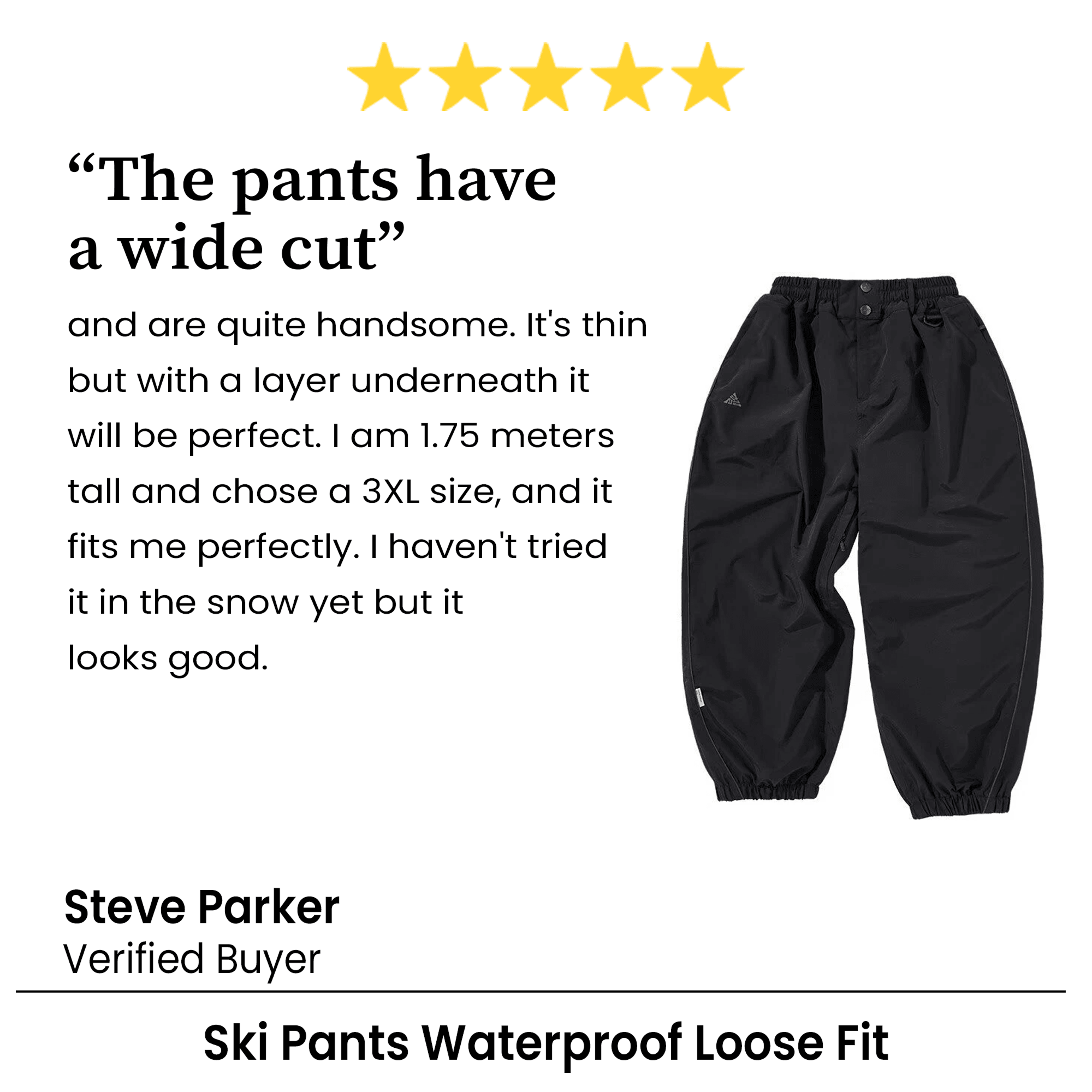 Ski Pants Waterproof Loose Fit For Men Women Wear Resistant Ski Pants Professional Double Board Sin