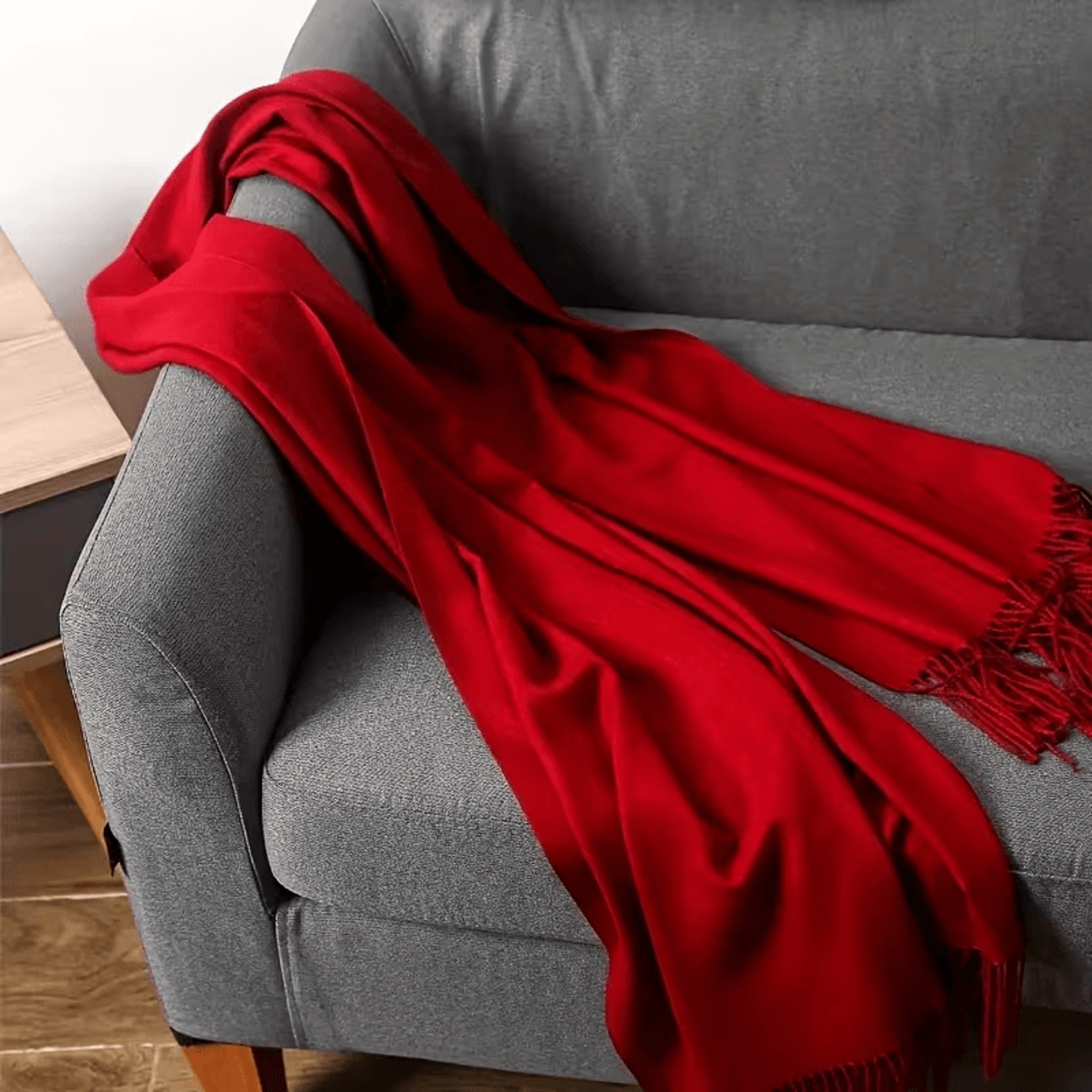 Soft cashmere scarf for winter layering