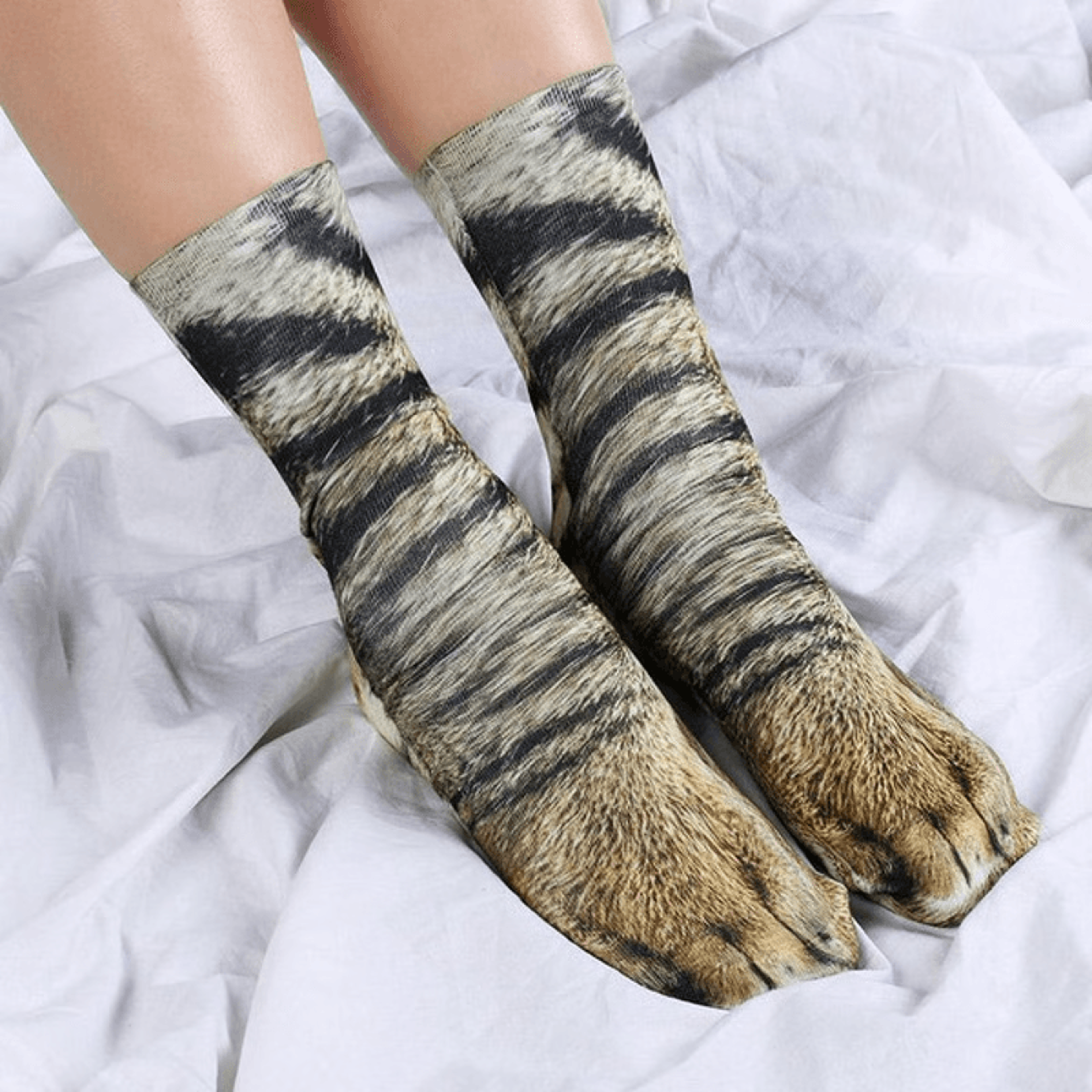 cartoon animal paw novelty socks