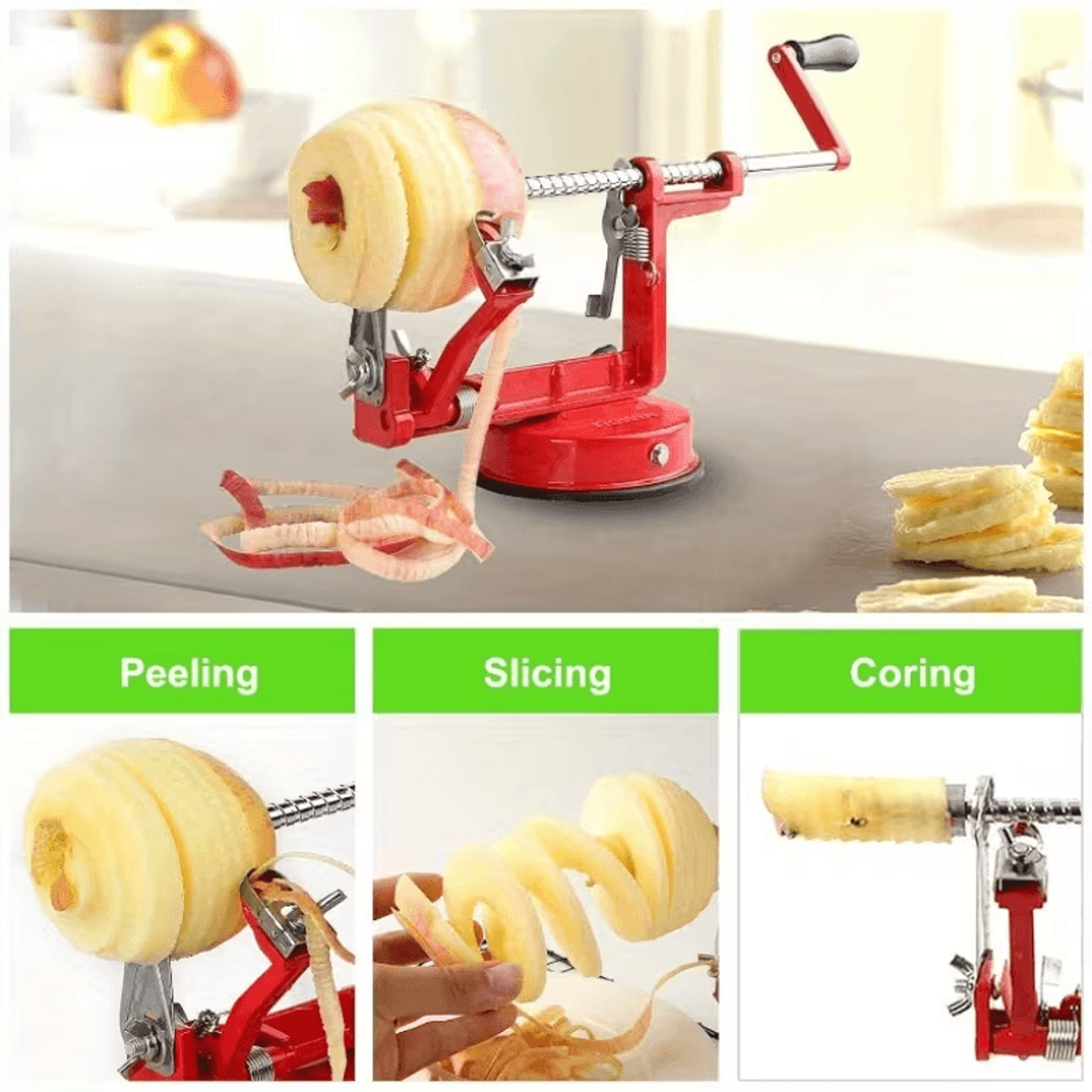 apple preparation tool during baking prep