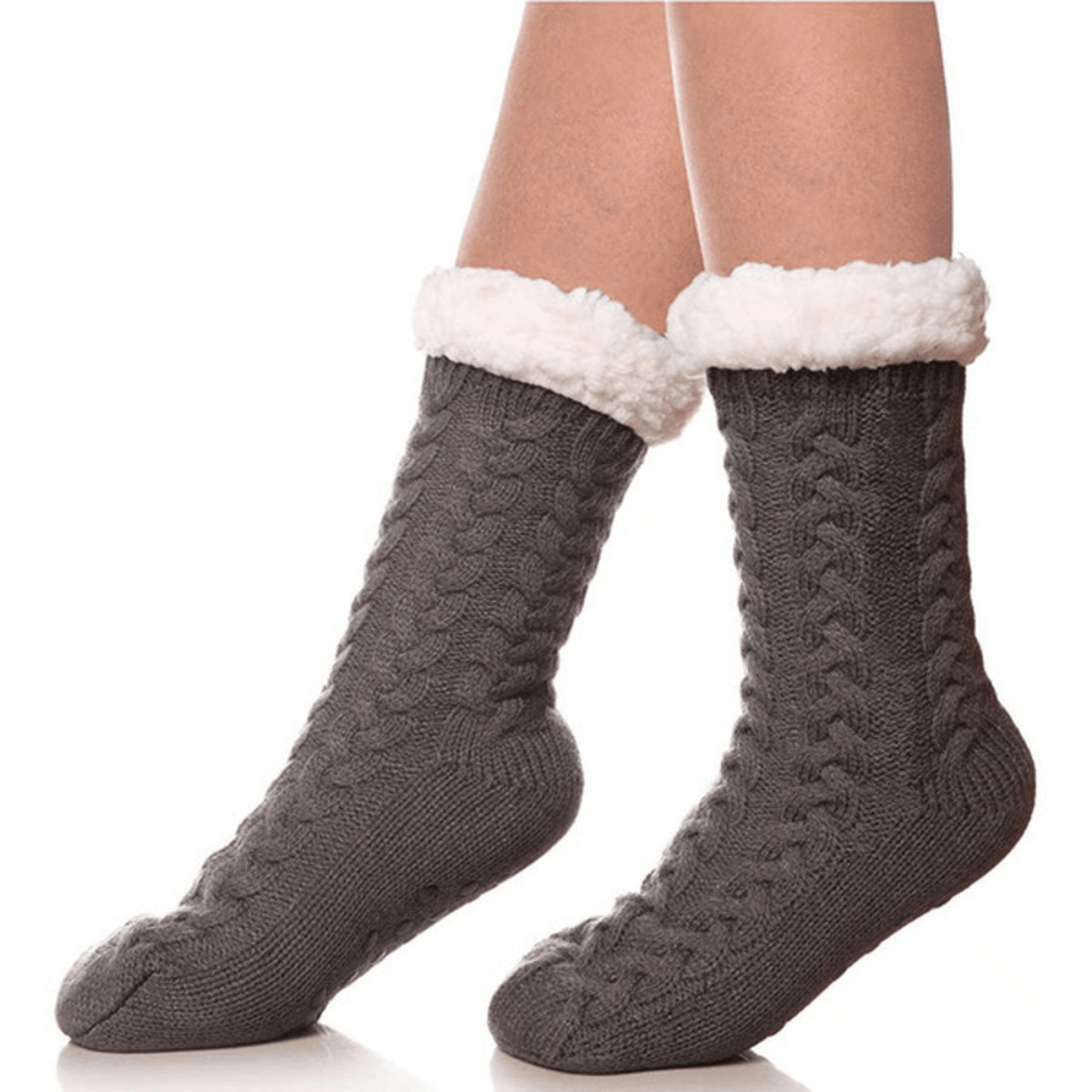warm sherpa socks for cold floors