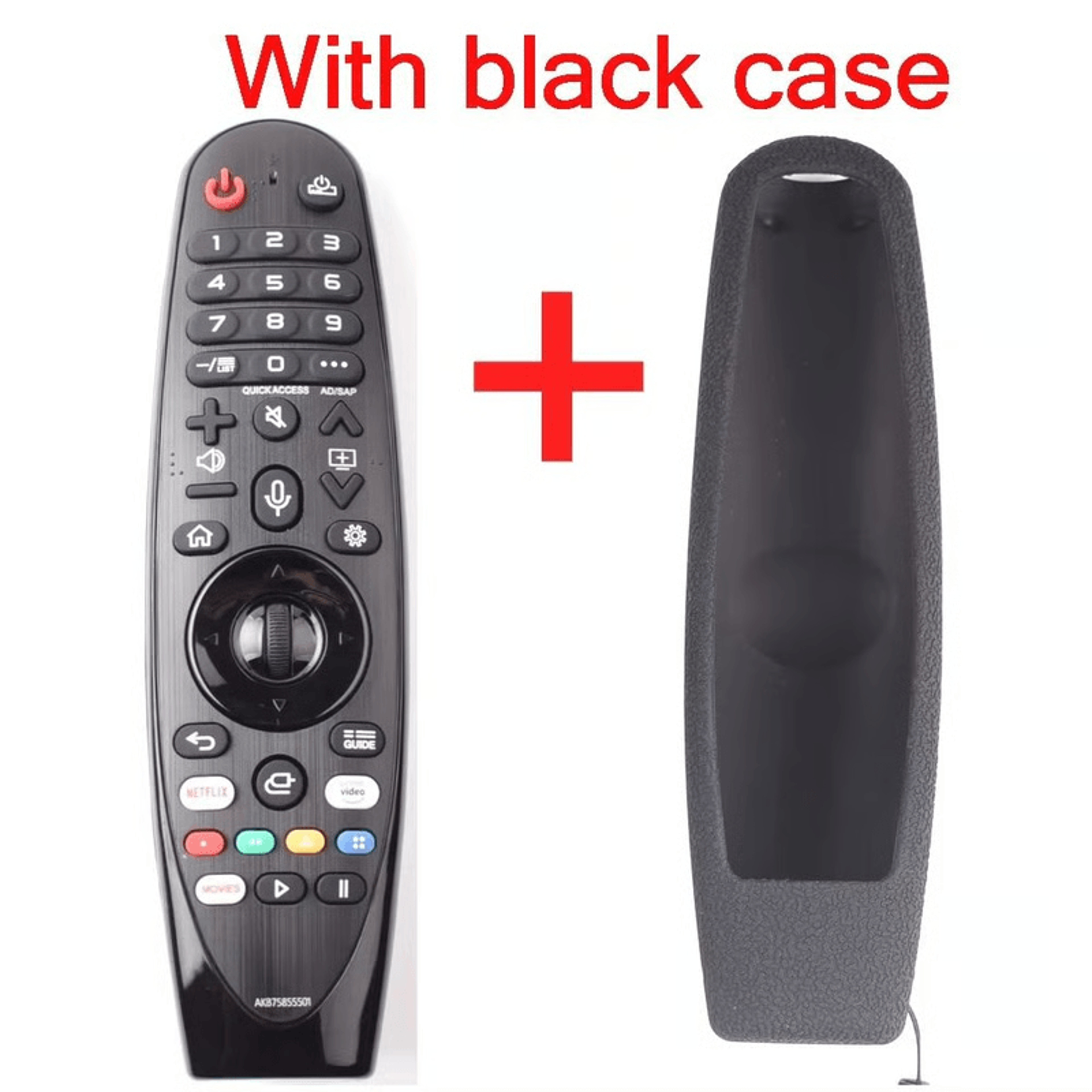 Voice command in use on LG remote