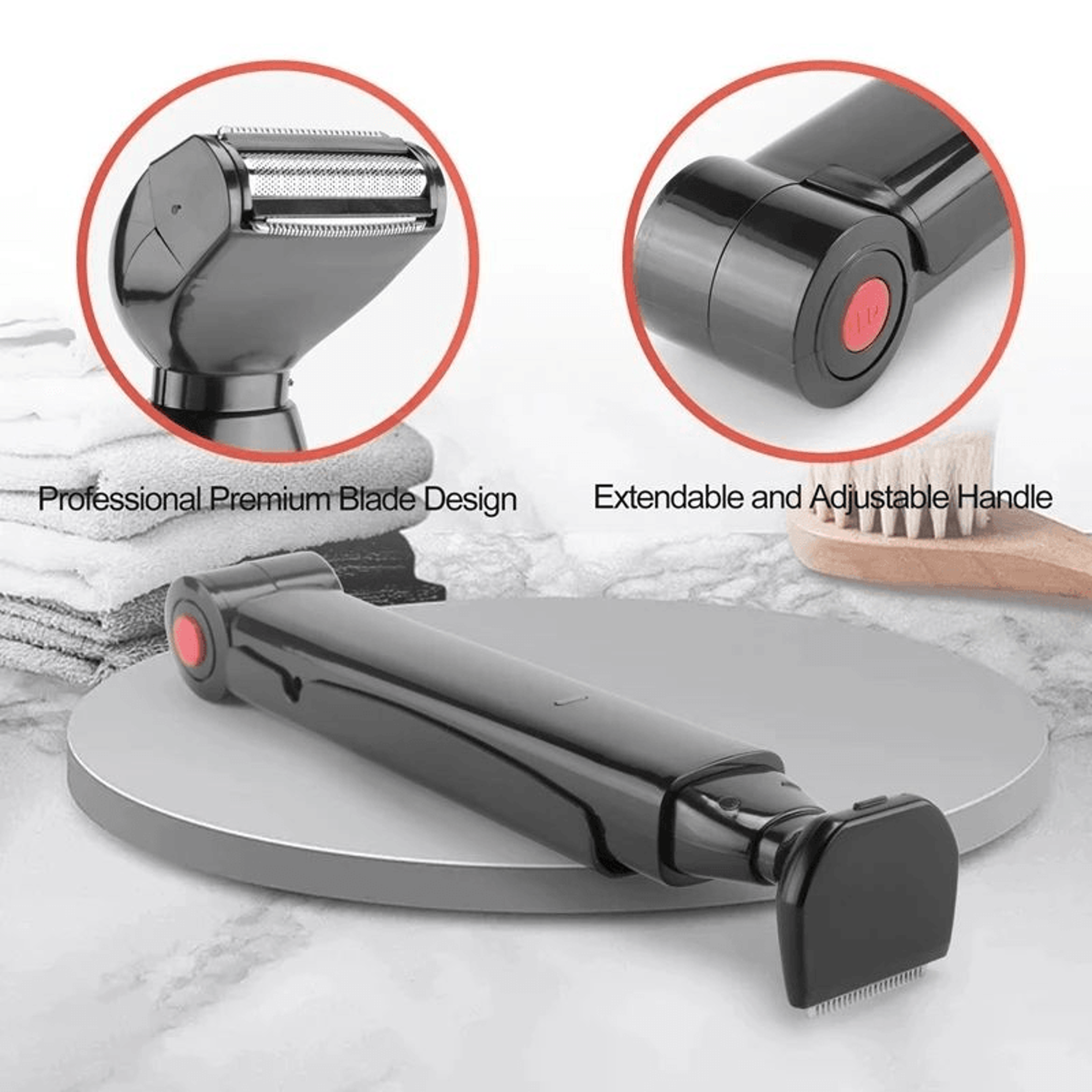 Electric Back Shaver For Men  Rechargeable Foldable Groomer For Smooth Easy Hair Removal 7
