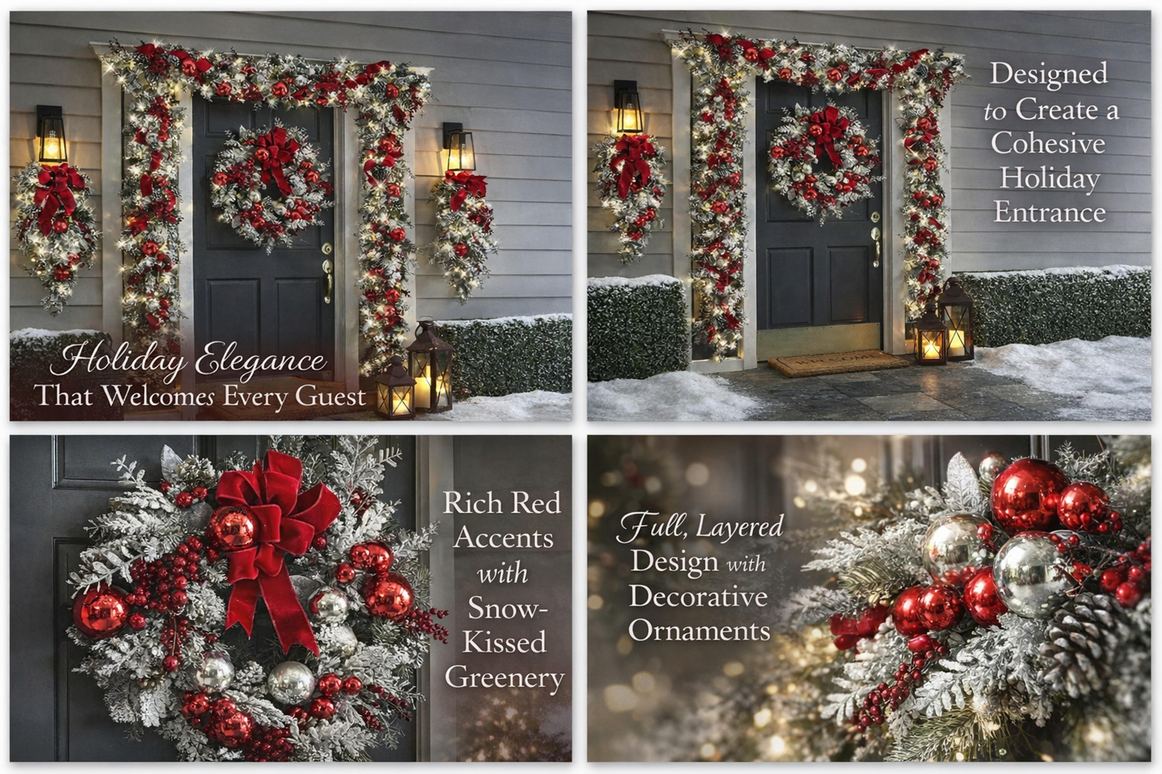 Christmas Wreath for Front Door | Holiday Garland for Office & Garden | Perfect Seasonal Decor – view 12