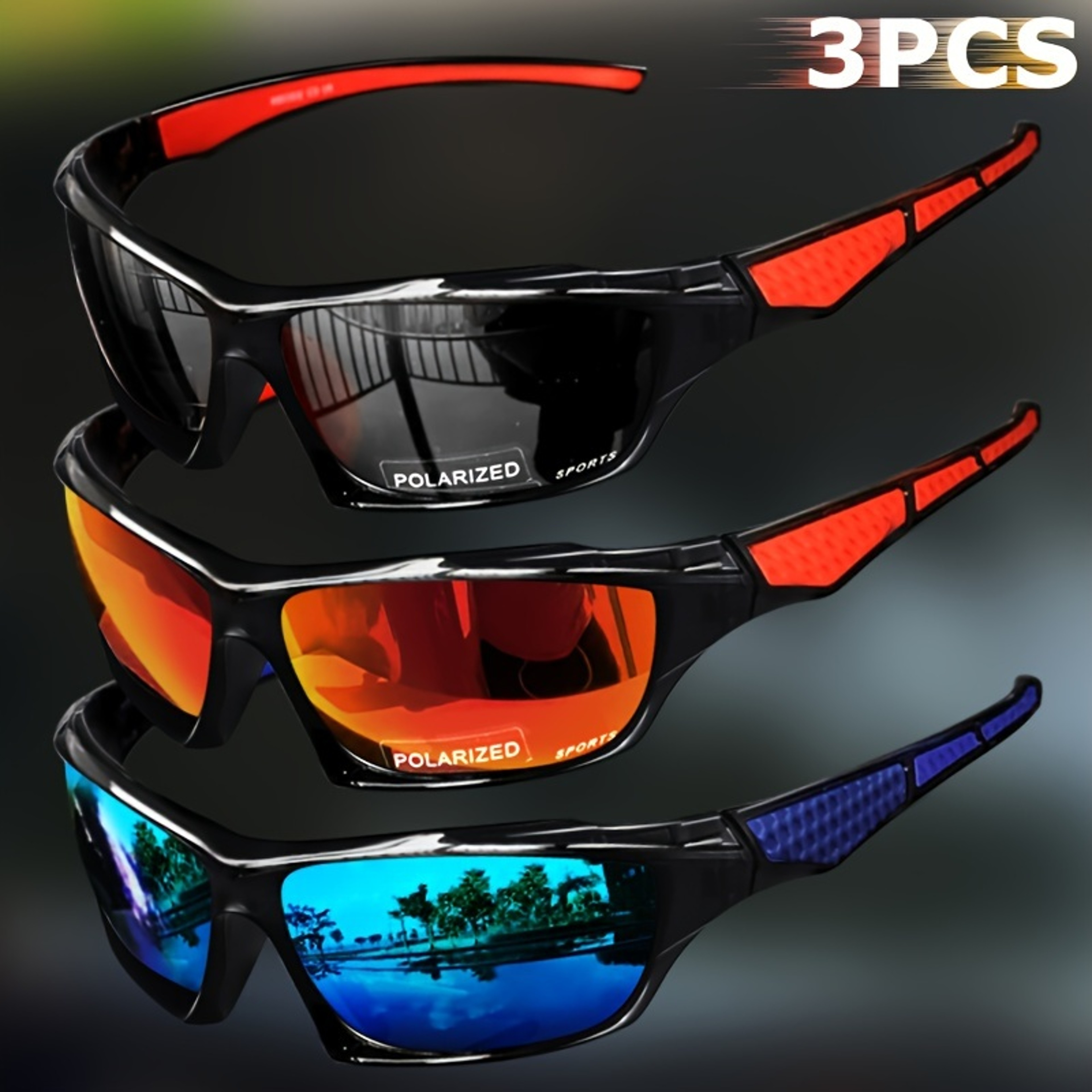 Sports Polarized Sunglasses for Men Glare Reduction for Driving Cycling Fishing – view 12