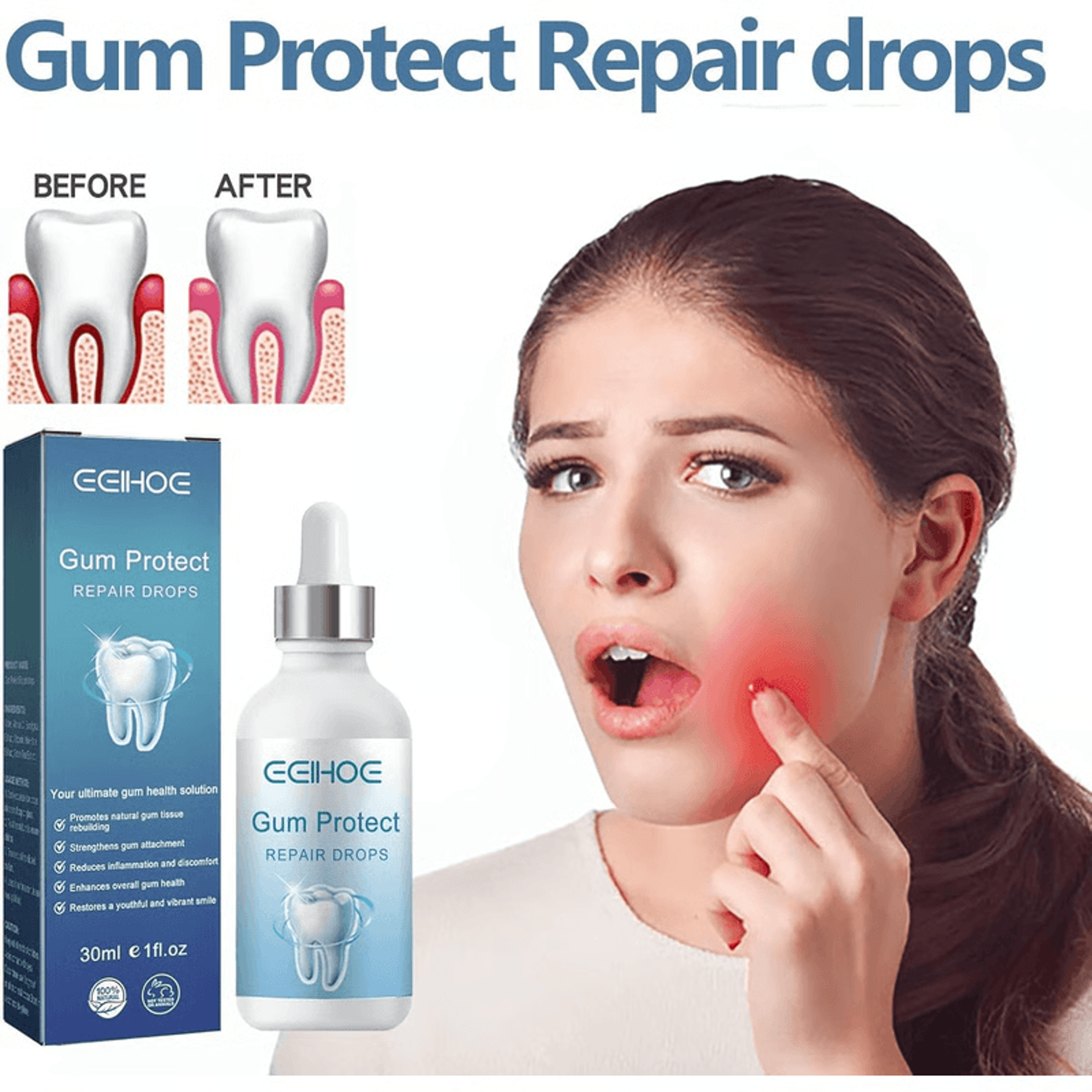 Rapid Repair Gums Serum Instant Relief For Tooth Sensitivity  Gum Health 10