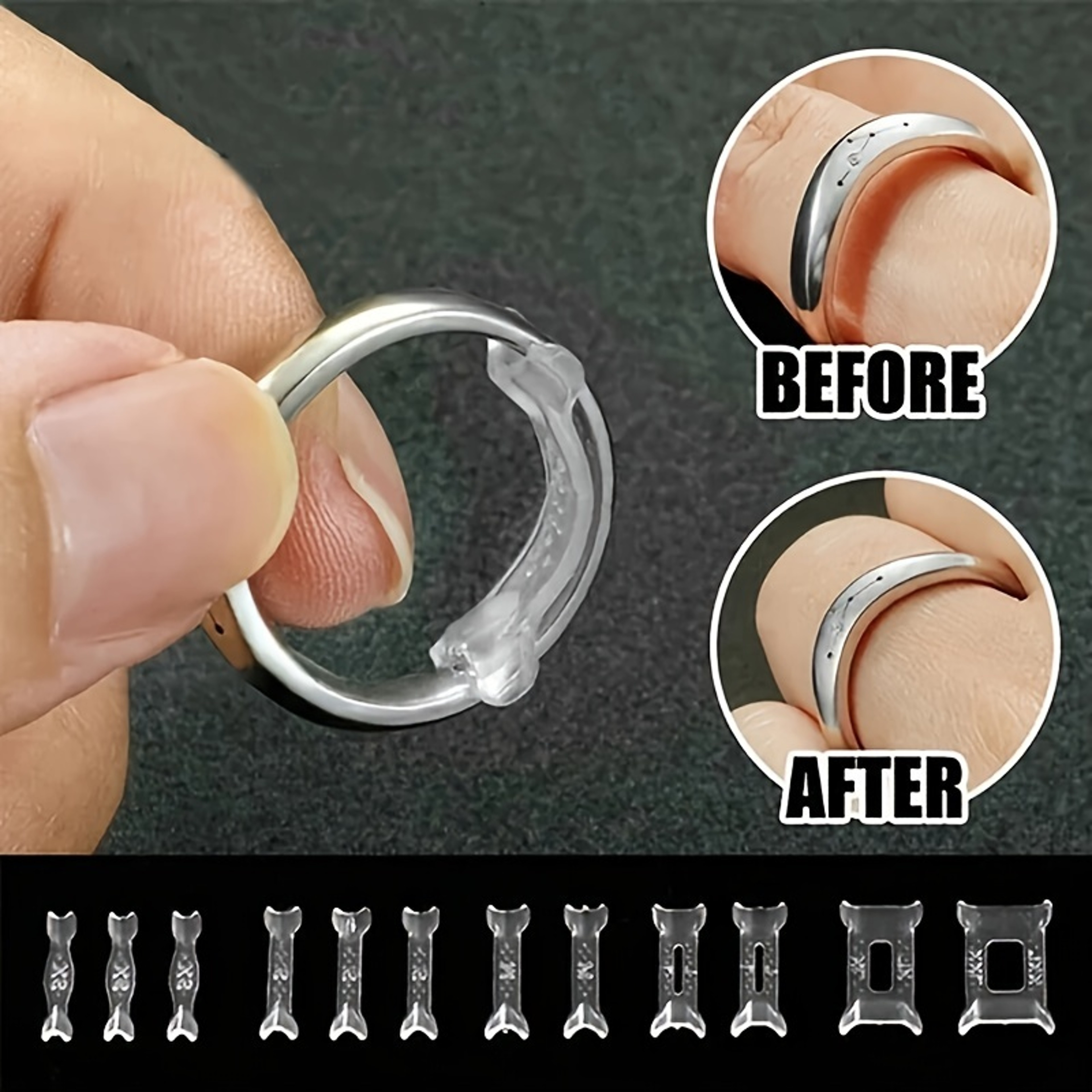 PrecisionFit Invisible Ring Size Pads, Stop Rings from Slipping Comfortably – view 1