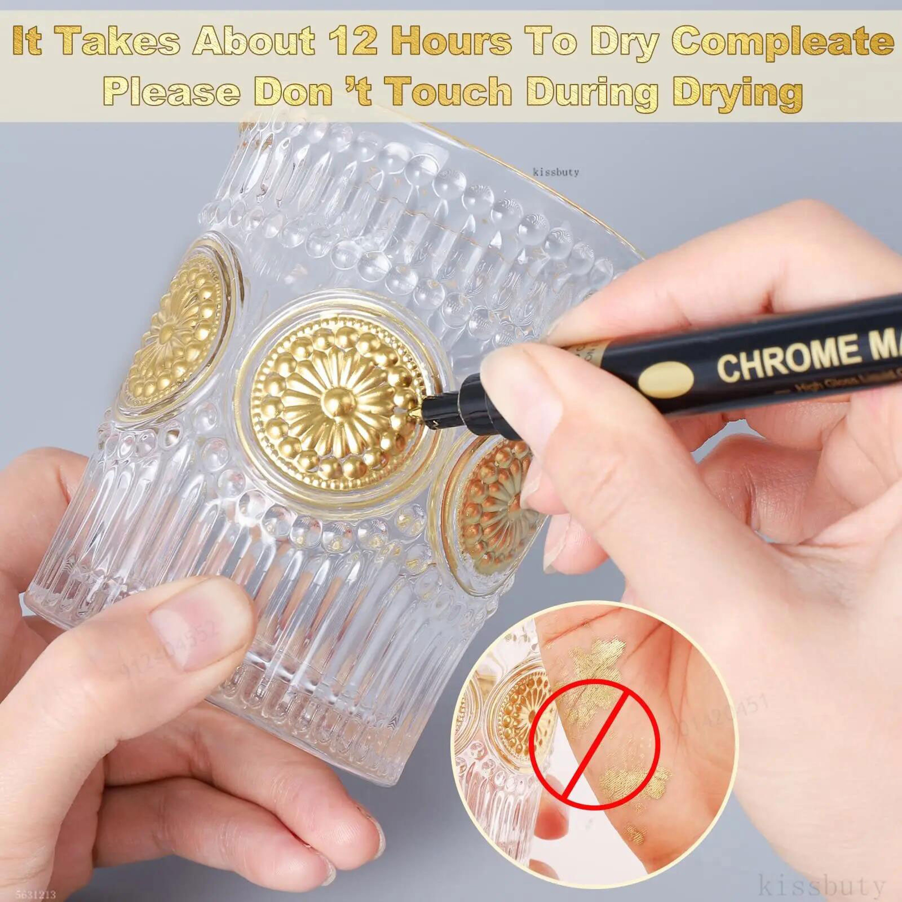 Chrome Reflective Marker Pens  Mirror Paint Markers For Car Styling  DIY Crafts 5
