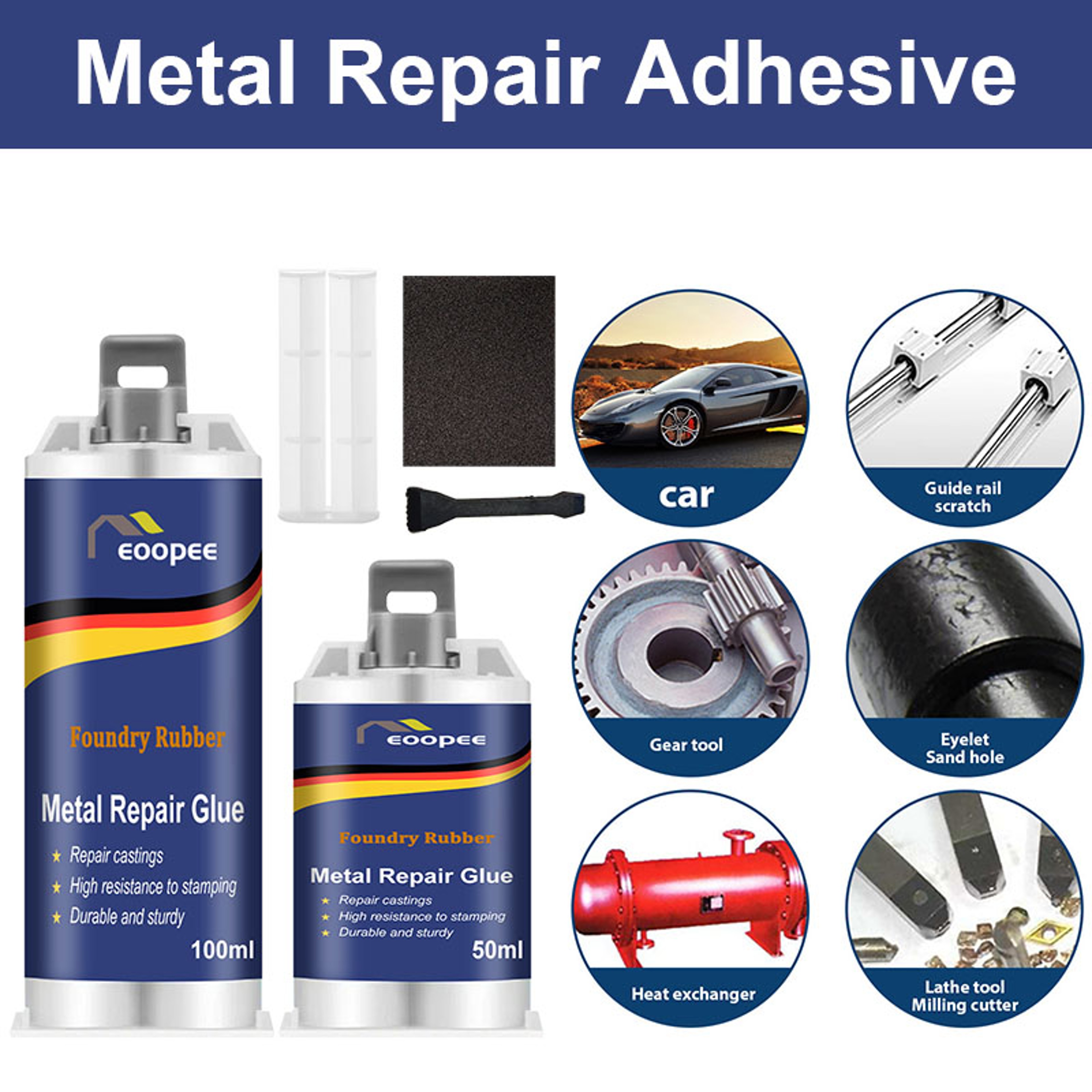 HighStrength Metal Repair Epoxy Adhesive  Heat  Cold Resistant Welding Glue 0