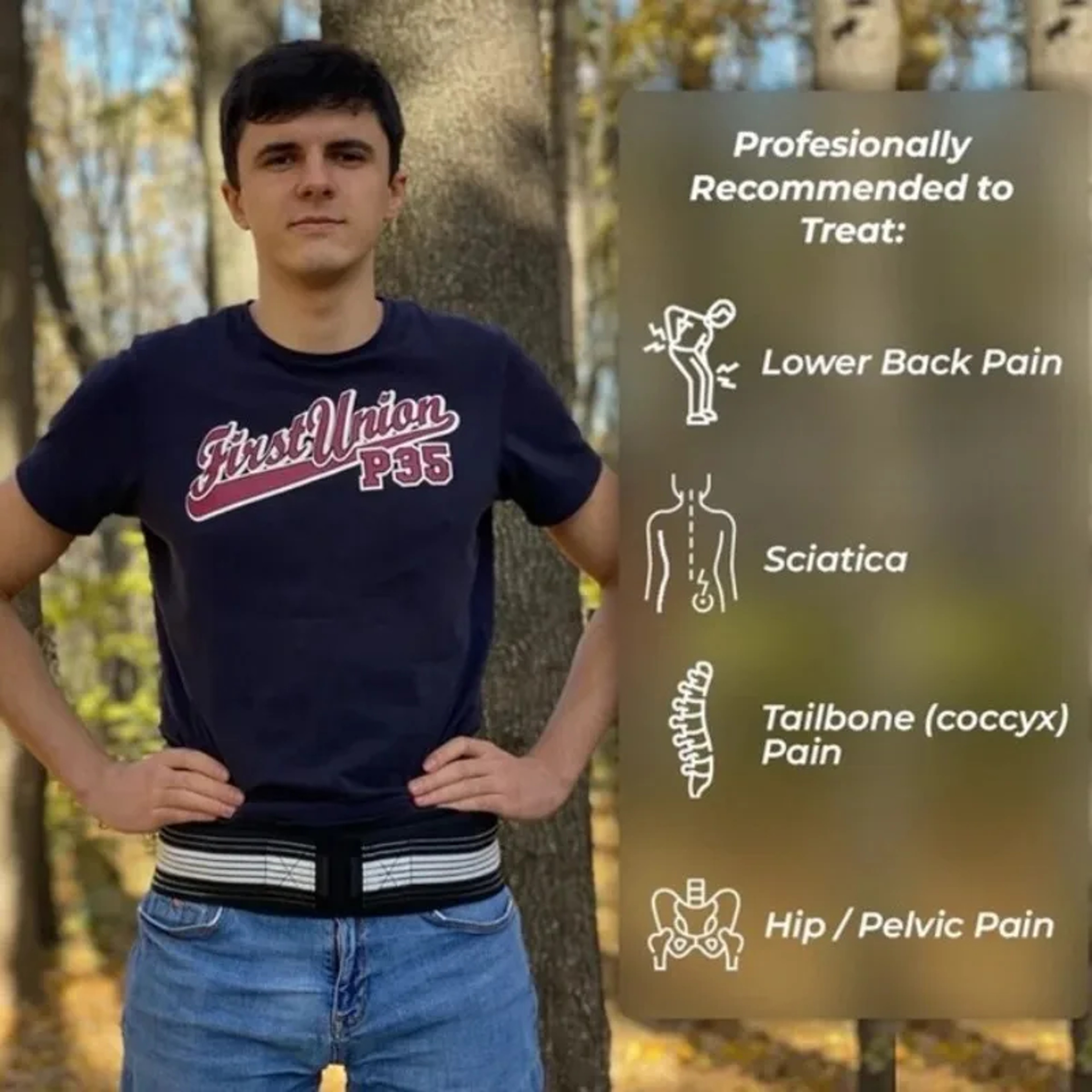 Sacroiliac Joint Belt for Lower Back & Hip Pain Relief, Pelvic & Sciatica Support – view 3