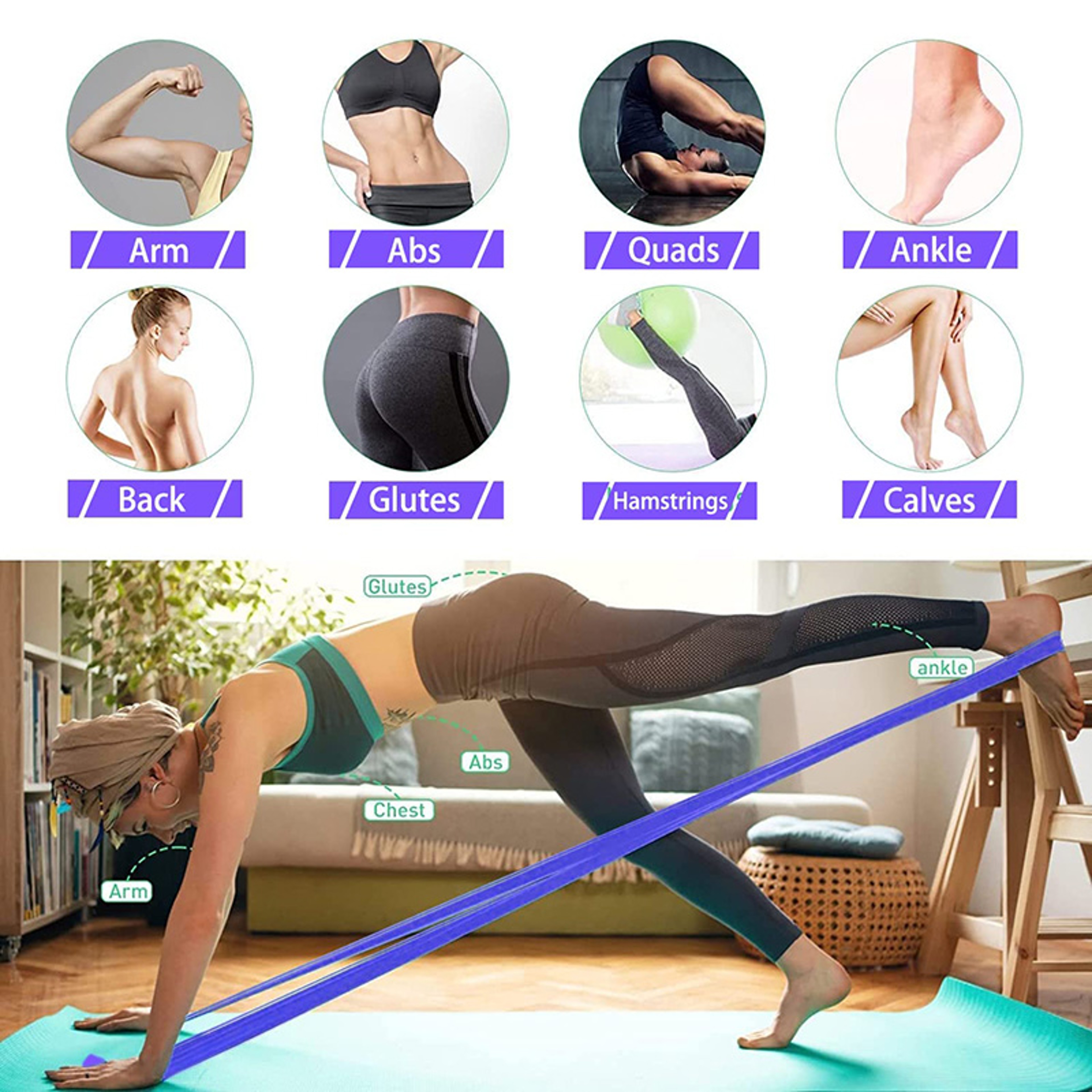 TPE Resistance Bands Set  Build Strength Flexibility  Recovery  Buy Now 3