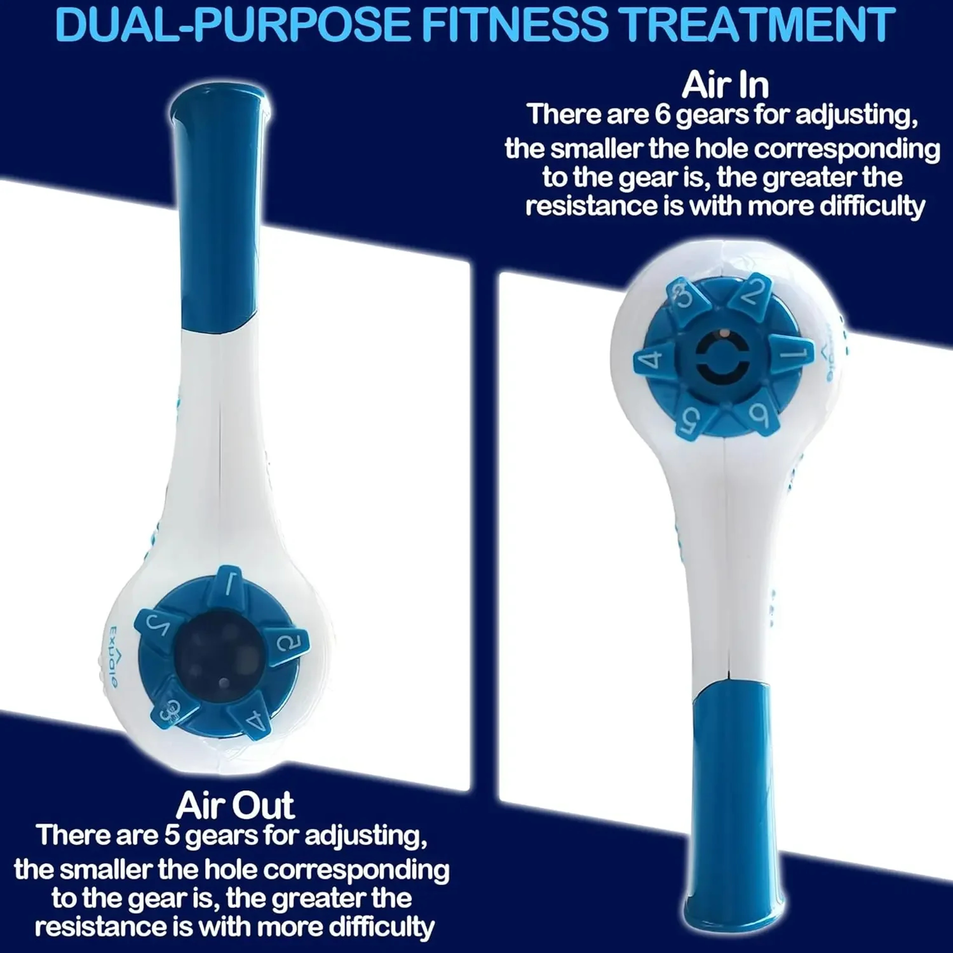 Adjustable Breathing Trainer for Lung Strength, Stamina, and Breath Control – view 3