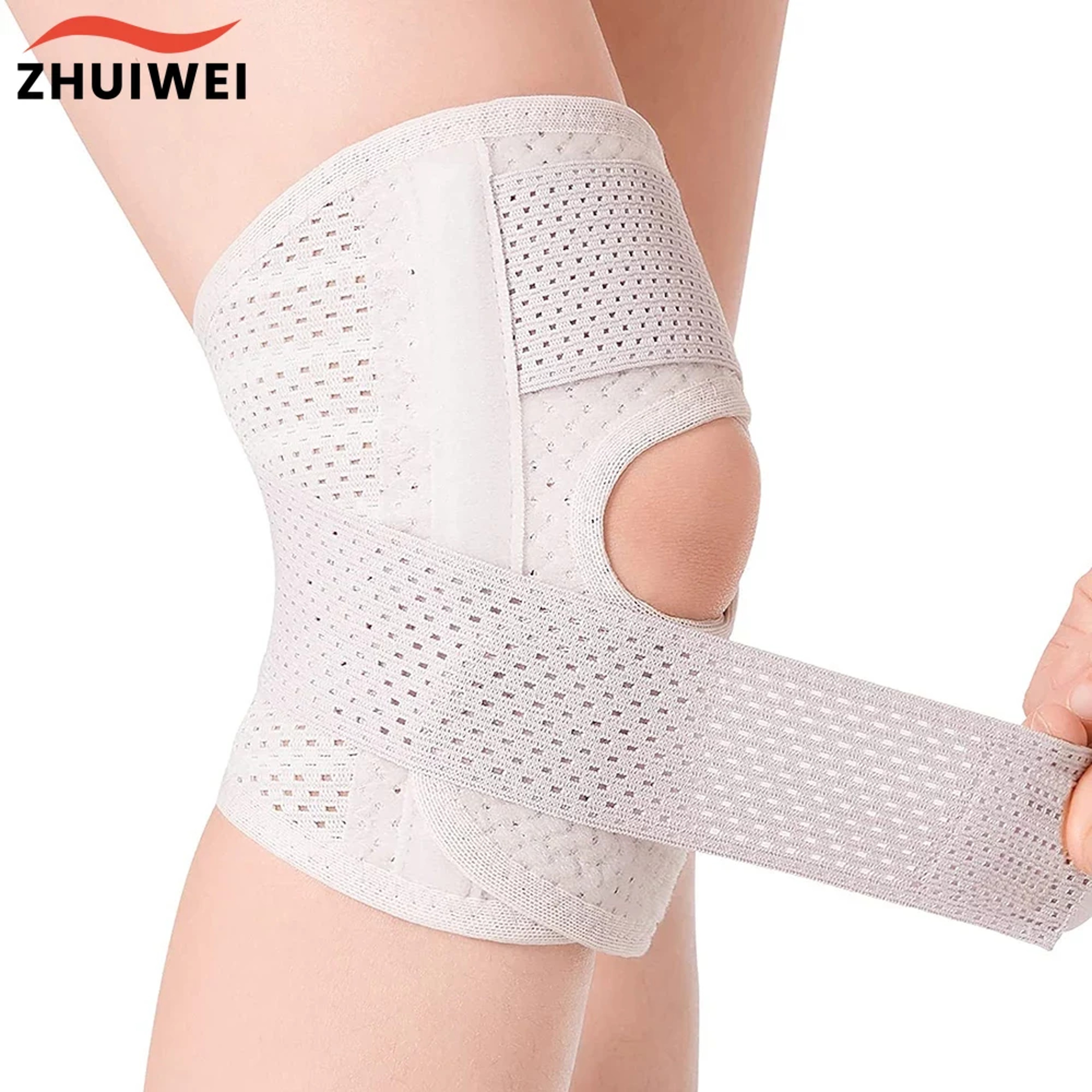 Breathable Knee Brace with Side Stabilizers for Meniscus and Arthritis Support – view 1