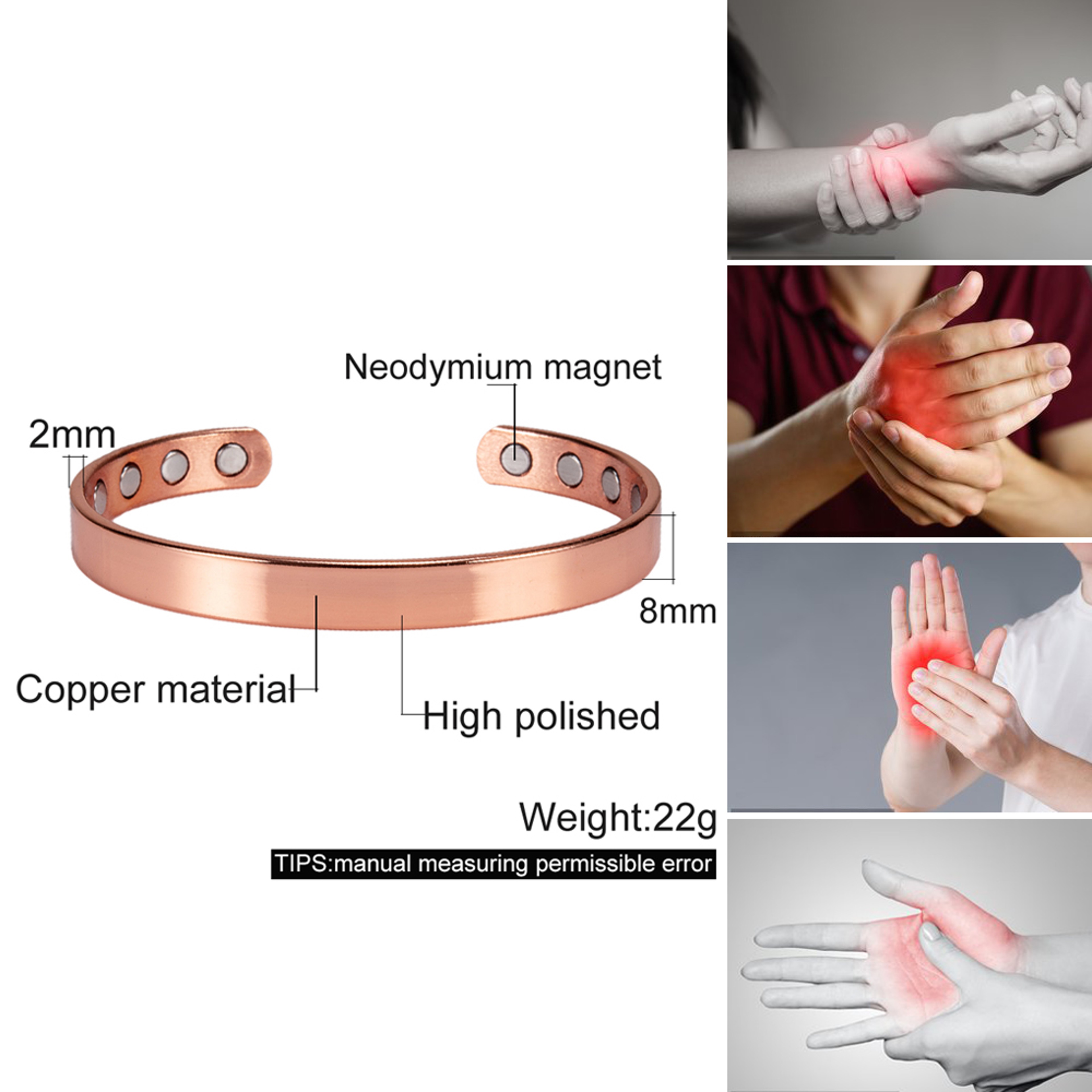 Men Classic Pure Copper Health Bracelet 1