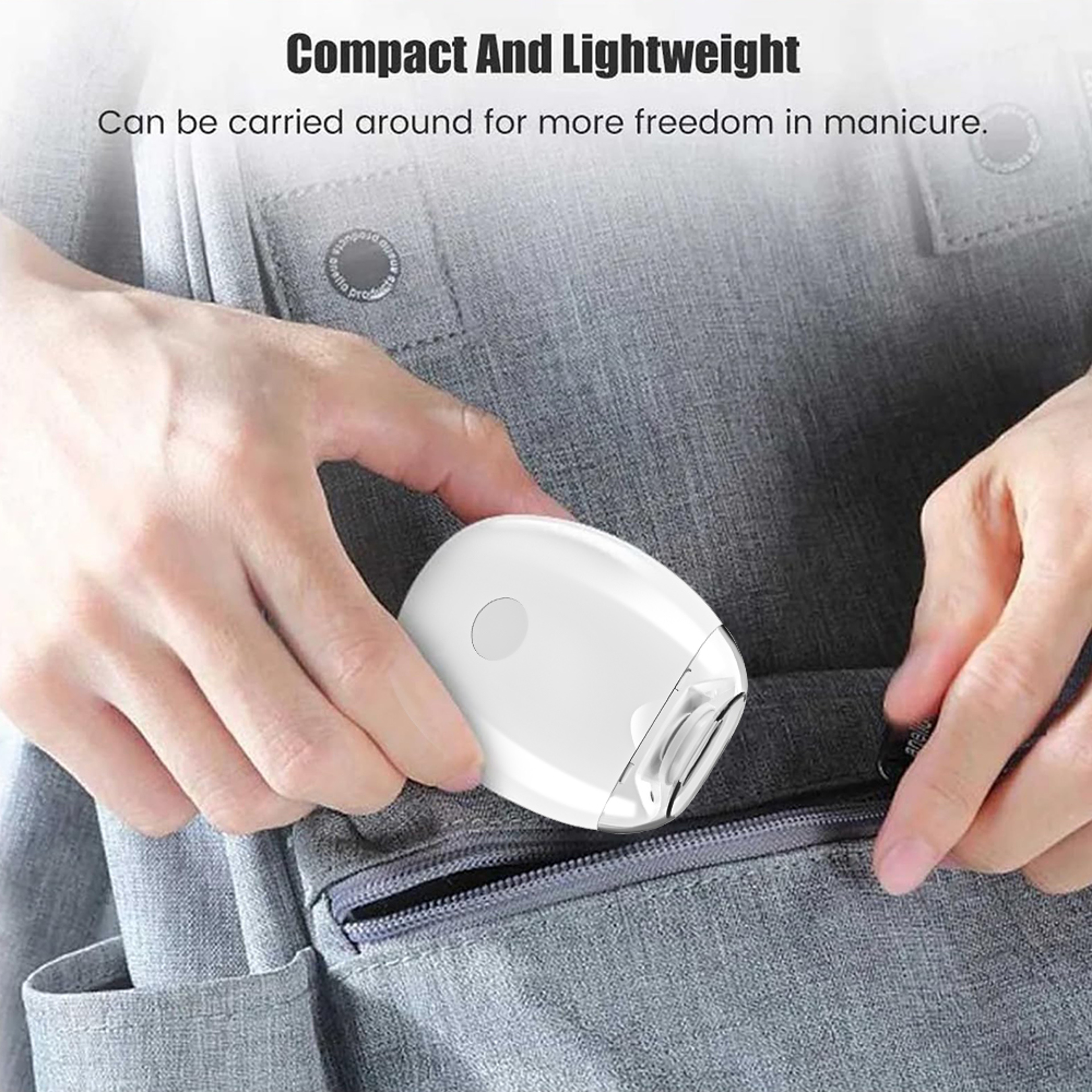 2-in-1 Electric Nail Clipper with LED Light Safe Automatic Nail Trimmer for Babies Adults and Seniors – view 3