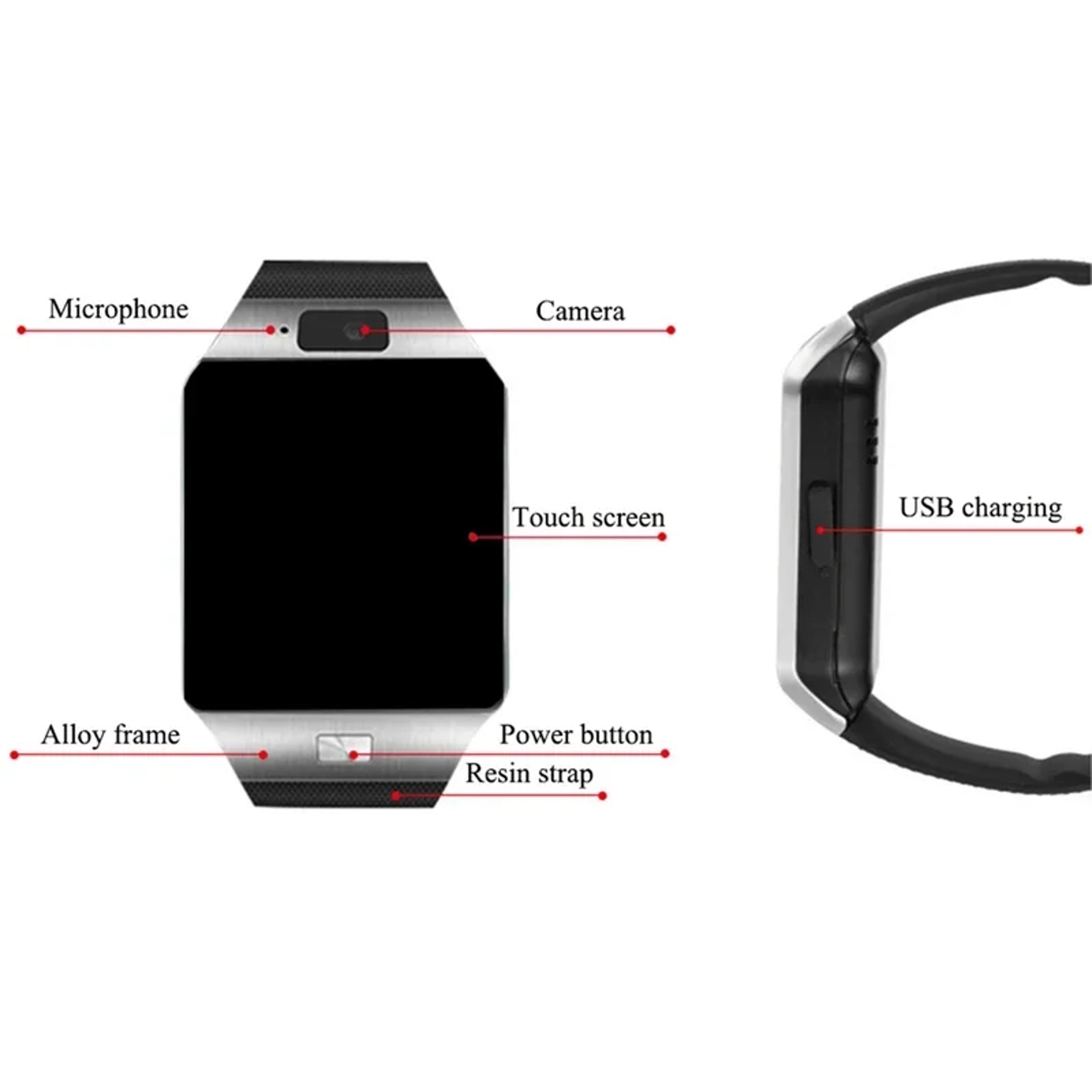Bluetooth Smart Watch with Camera Waterproof Fitness Tracker for Android and iPhone – view 5