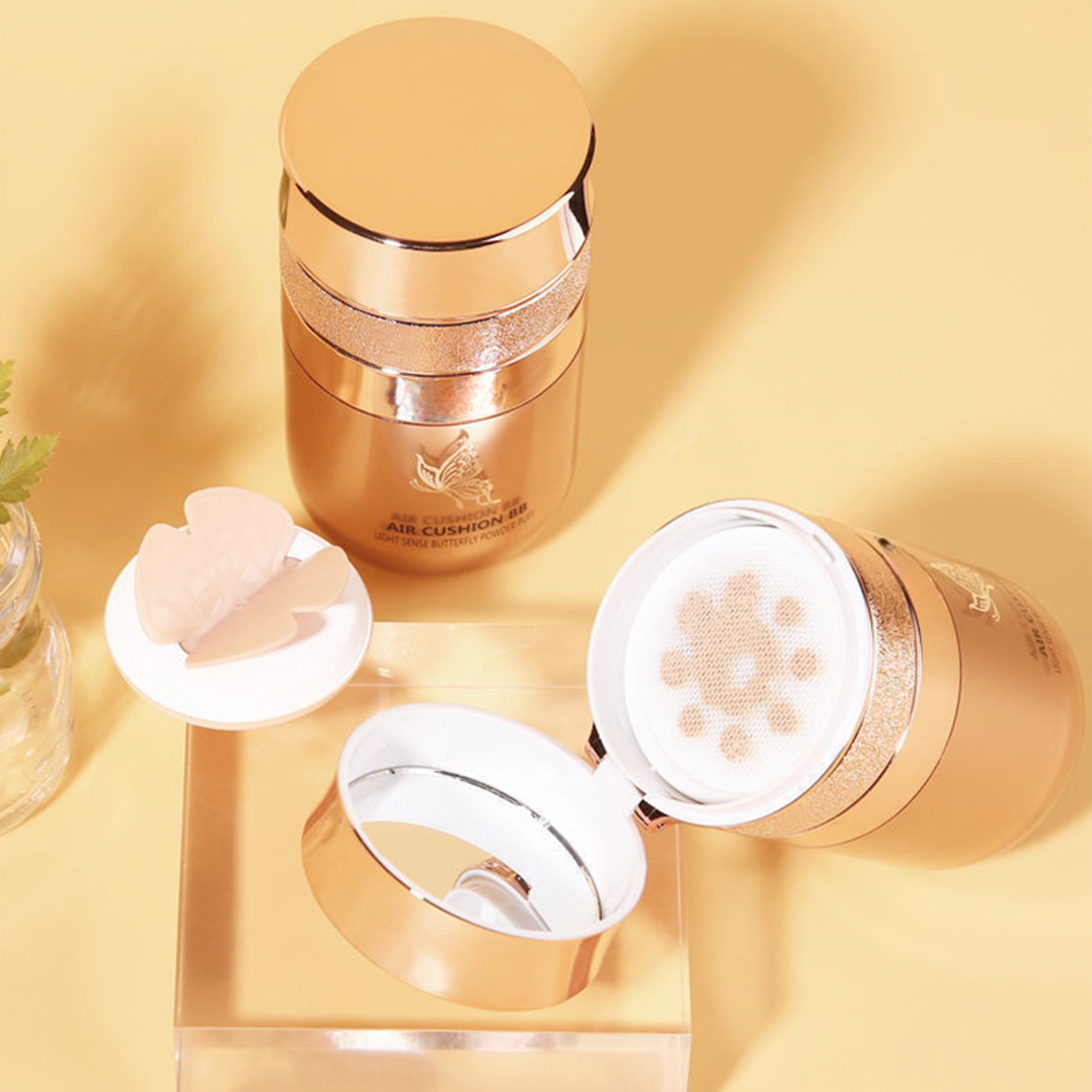 Air Cushion BB Cream With Butterfly Powder Puff Moisturizing Foundation For Whitening  Oil Control 1