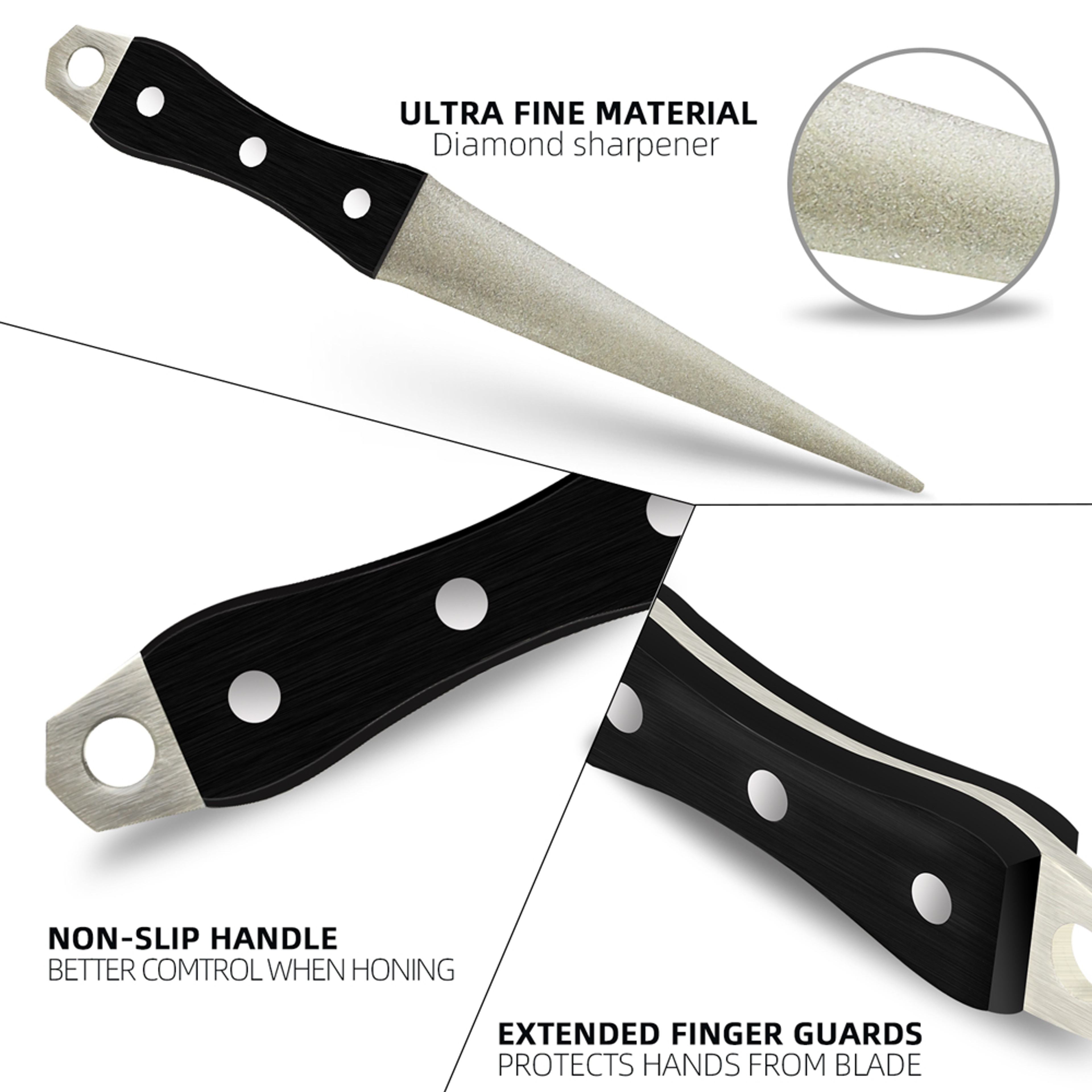 Professional Knife Sharpening Stone Dual Grit Honing Bar For Curved Blades Sickle  Kitchen Cutlery 3