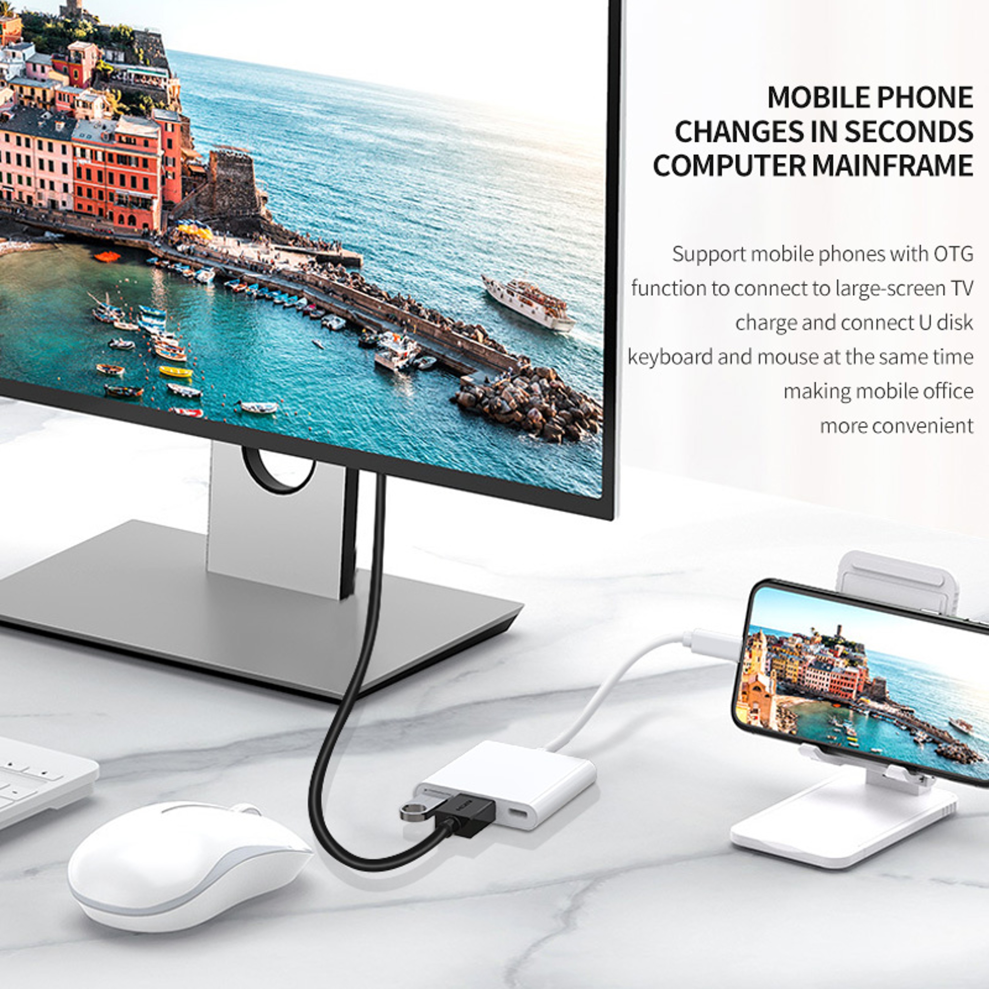 3-in-1 USB C to HDMI Multiport Adapter, Thunderbolt 3 Hub with 4K Output, USB 3.0 & 100W PD Fast Charging – view 5