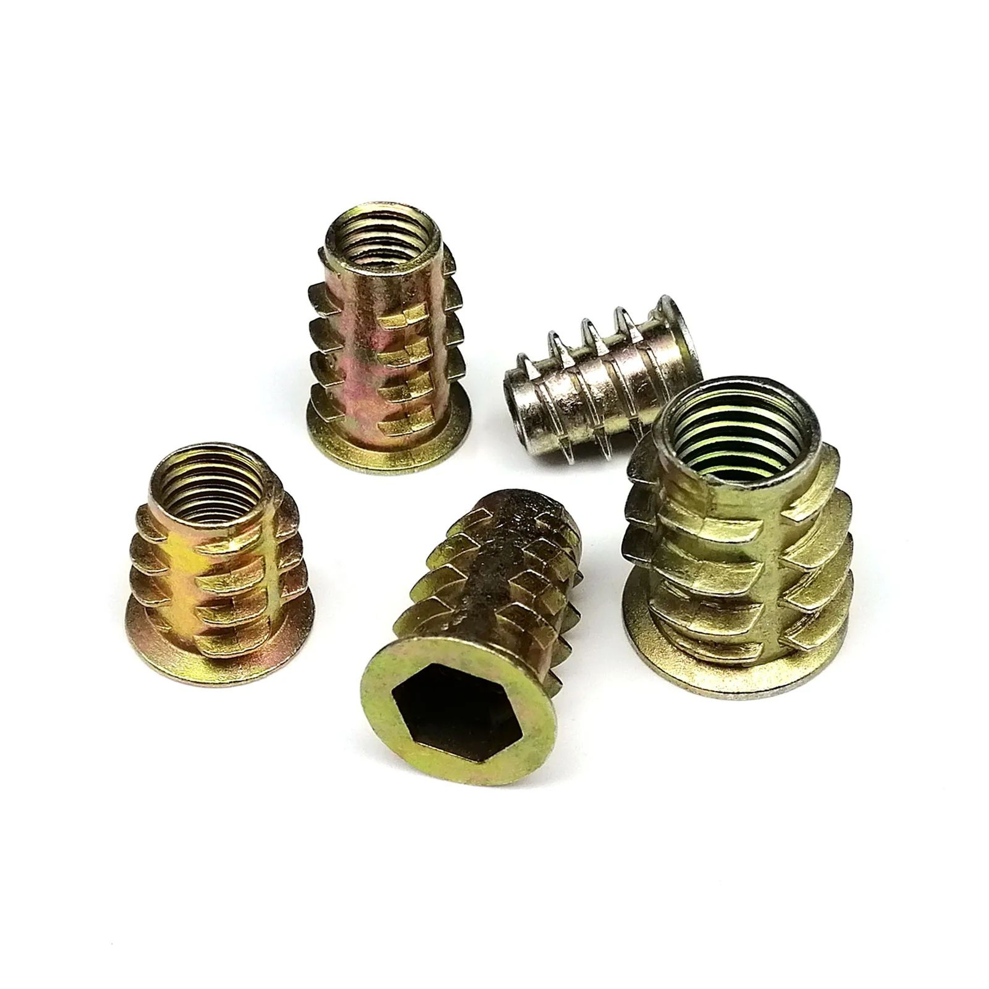 Threaded Insert Nut ENut Set Kit For Wood Furniture Bed Cabinet Table Embedded Hex Hexagon Socket H 1