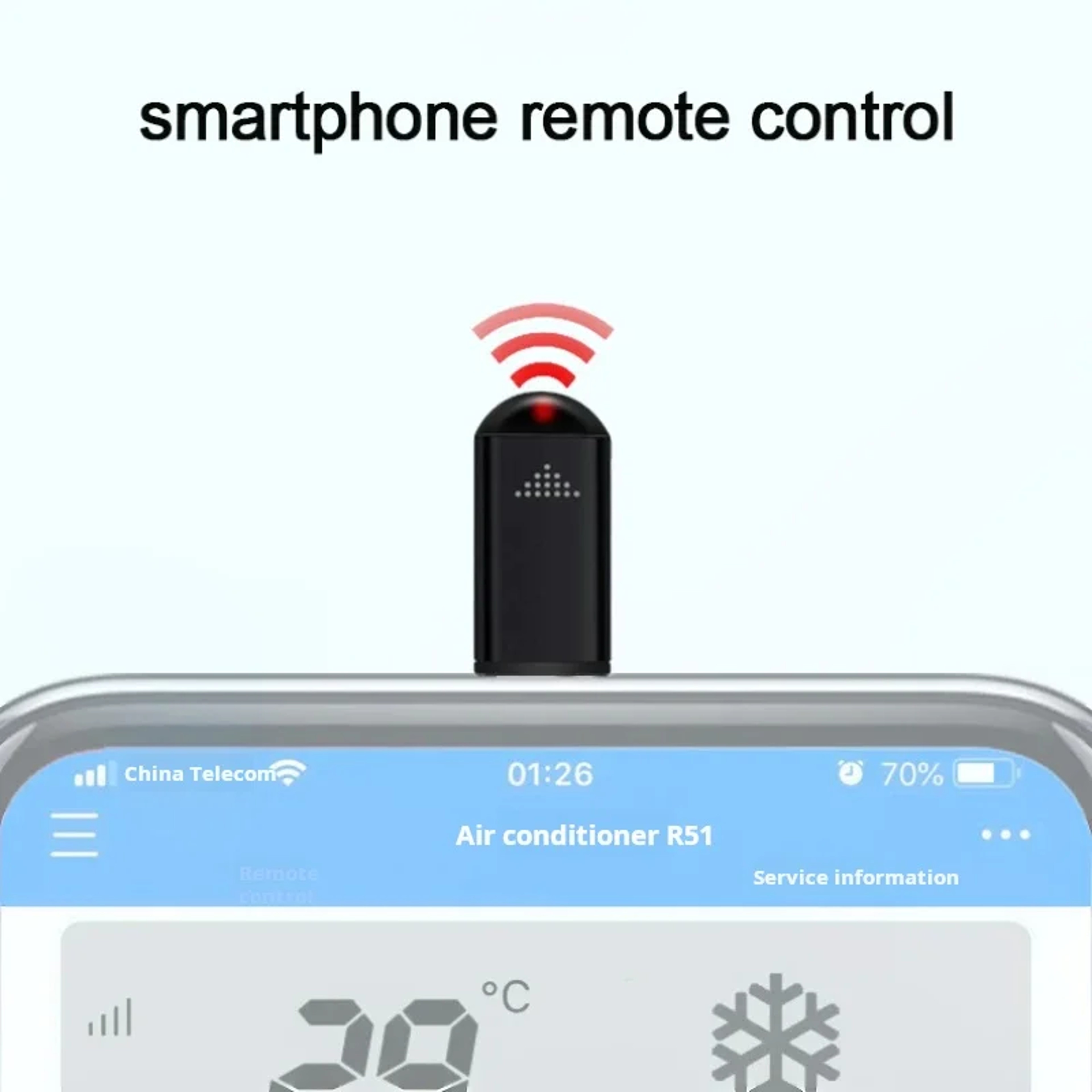 Smartphone Infrared Transmitter Adapter TypeC IR Remote Control With Smart App For TV AC And More 0