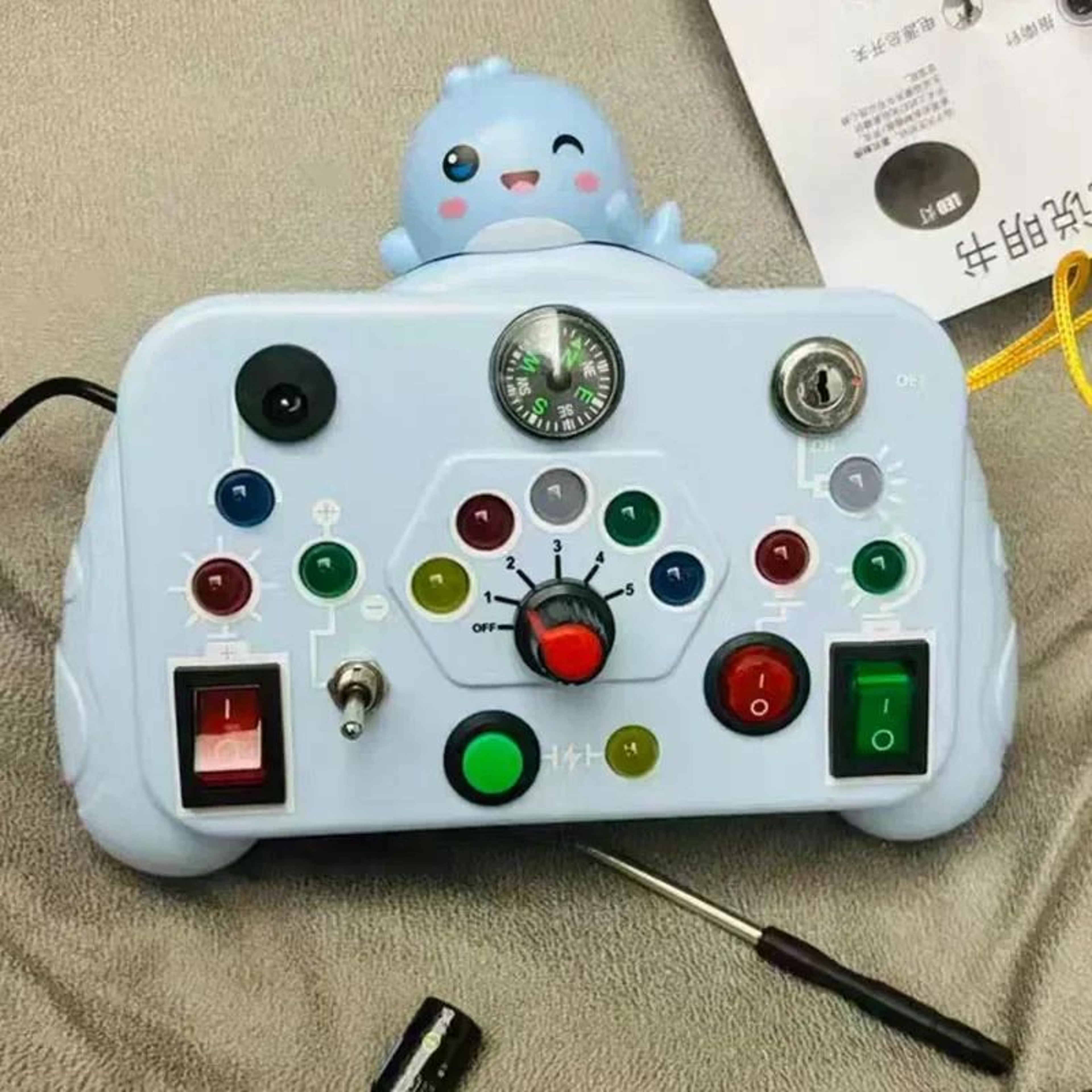 Montessori Busy Board Sensory Toys Cartoon LED Light Switch Control Board For Toddlers 24 Years Tra 1